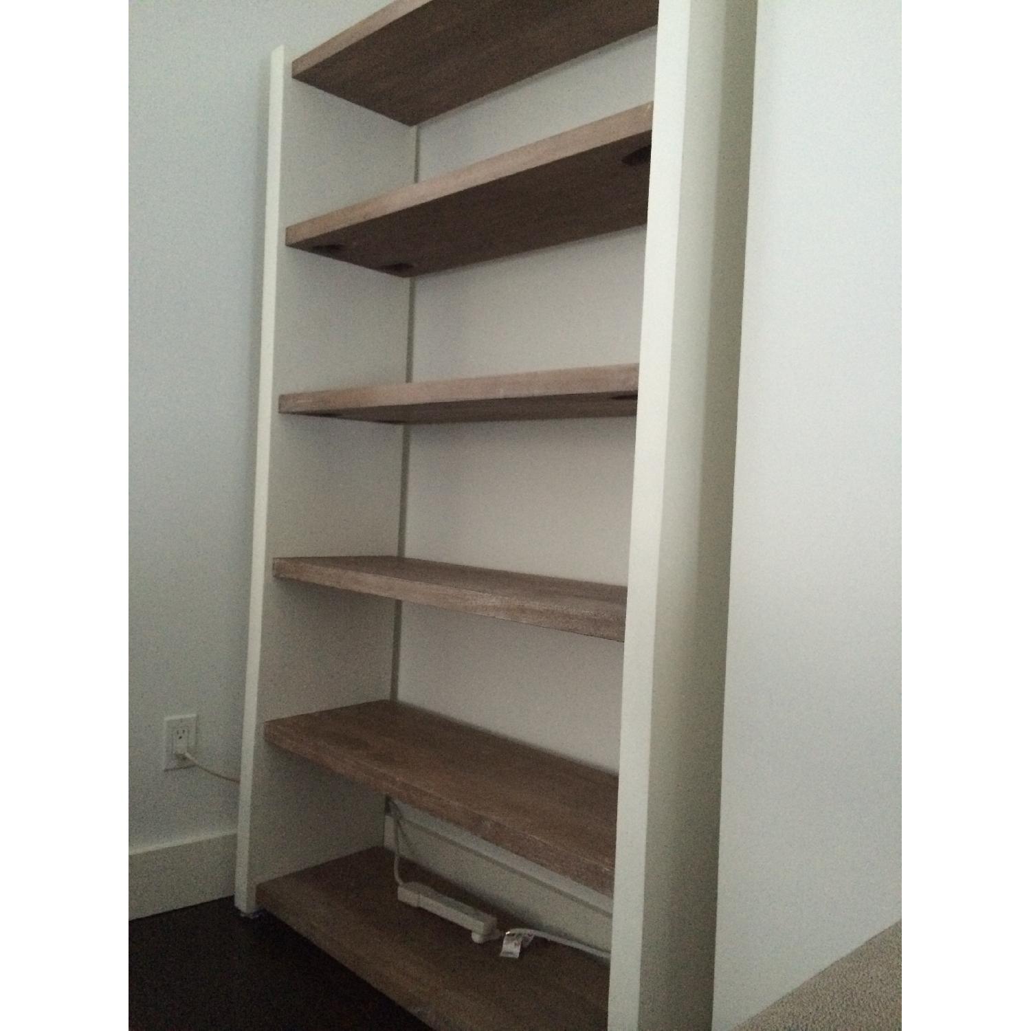 West Elm Distressed Wood Bookshelf AptDeco