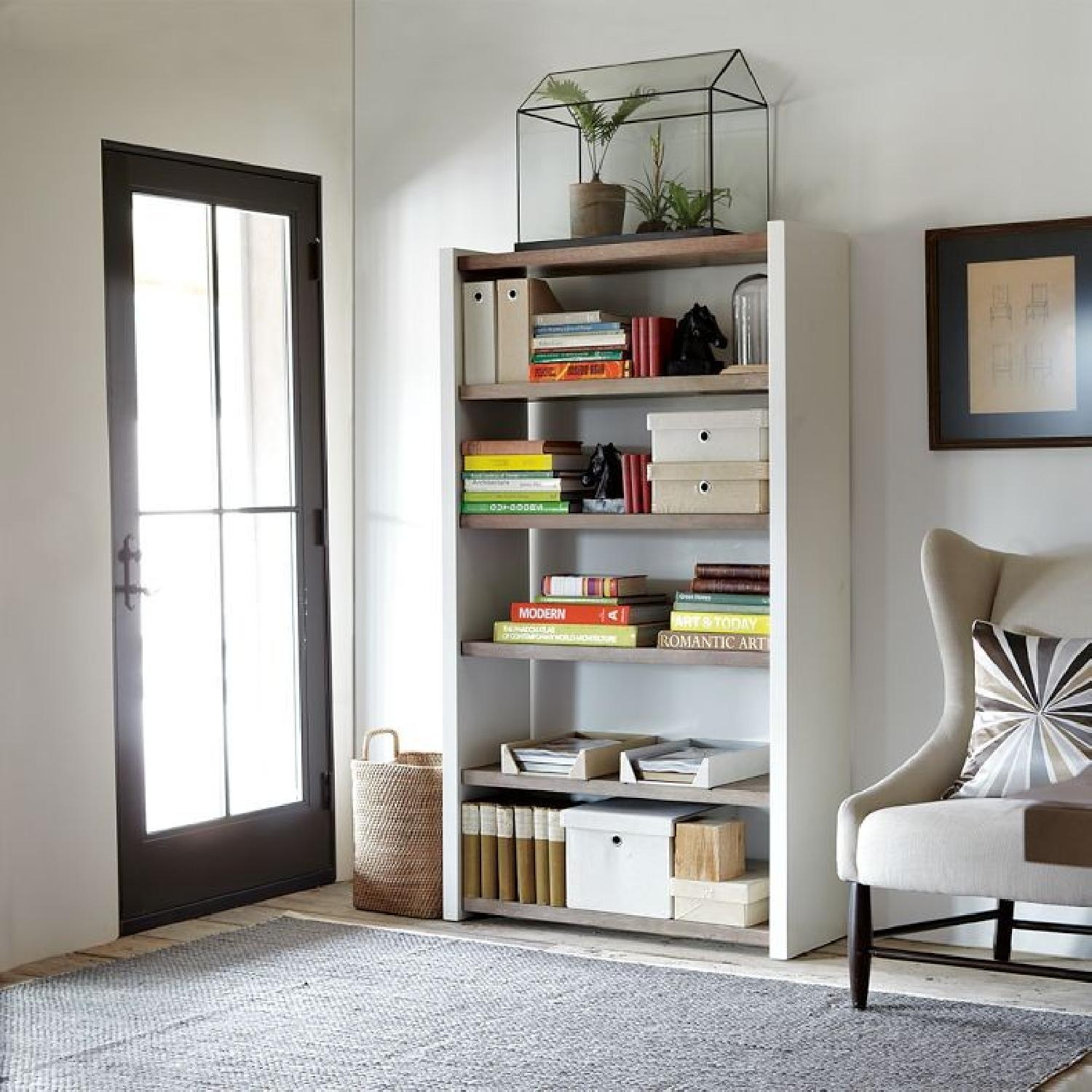 West Elm Distressed Wood Bookshelf AptDeco