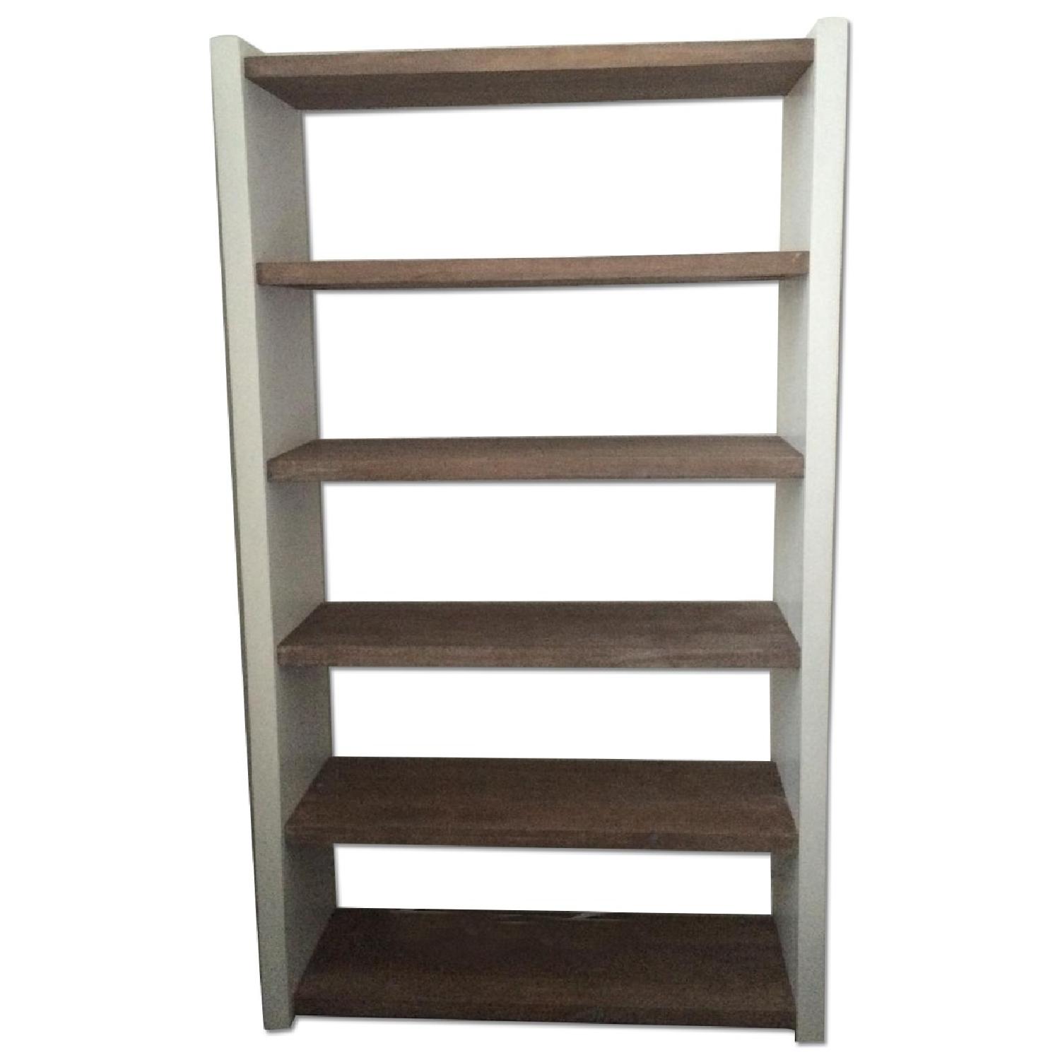 West Elm Distressed Wood Bookshelf AptDeco