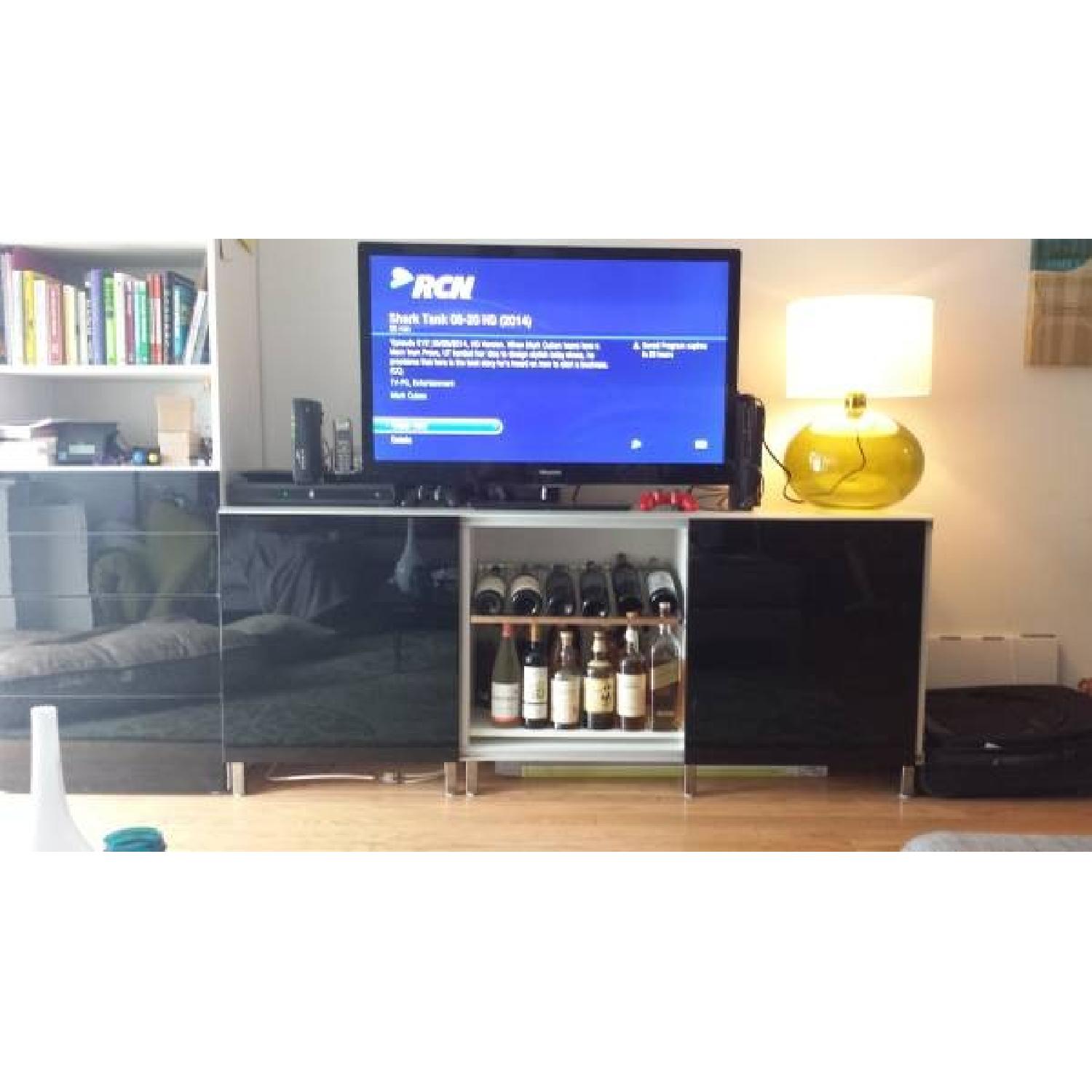 Black and white TV Stand & Bar Unit - image-2