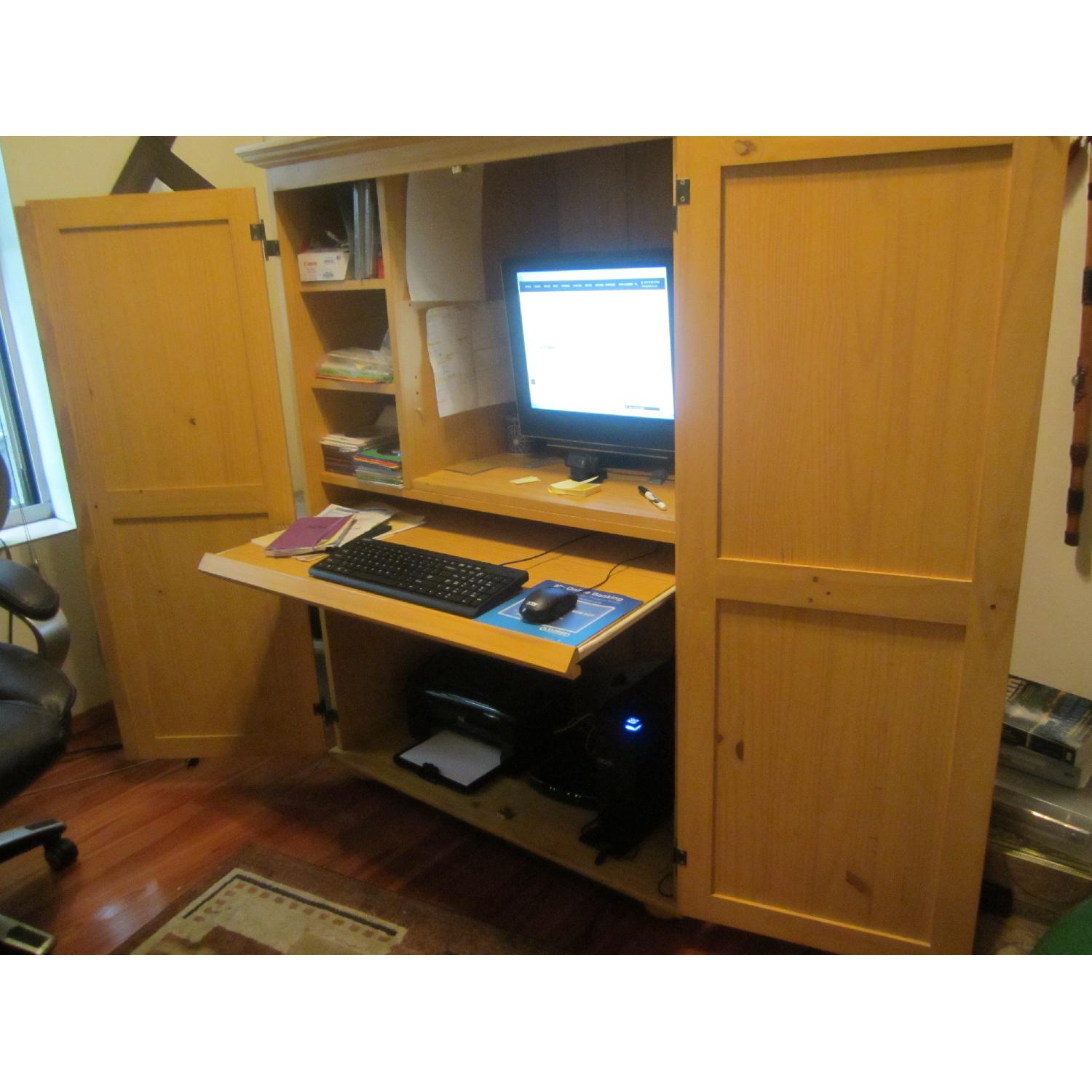 Gothic Cabinet Computer Hutch - image-1