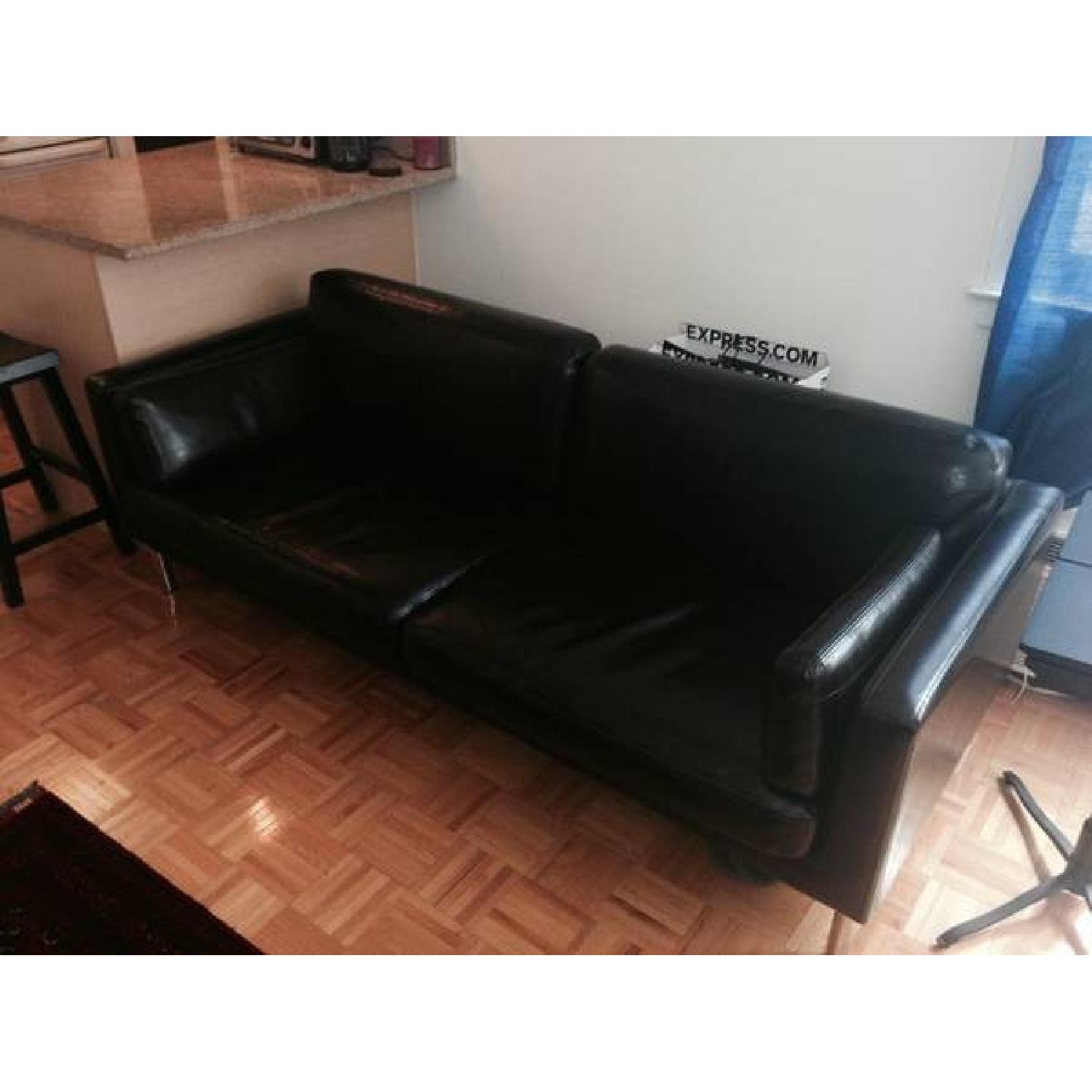 Ikea Faux Leather Couch AptDeco