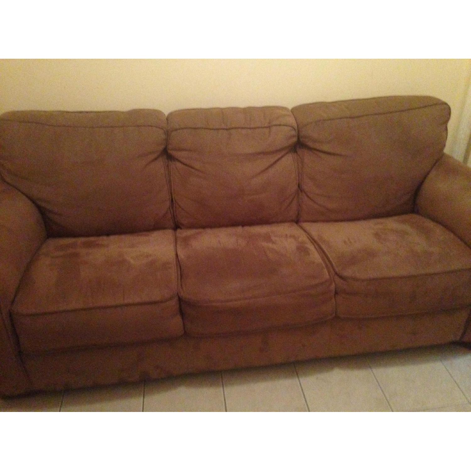 Faux Suede Couch - image-1