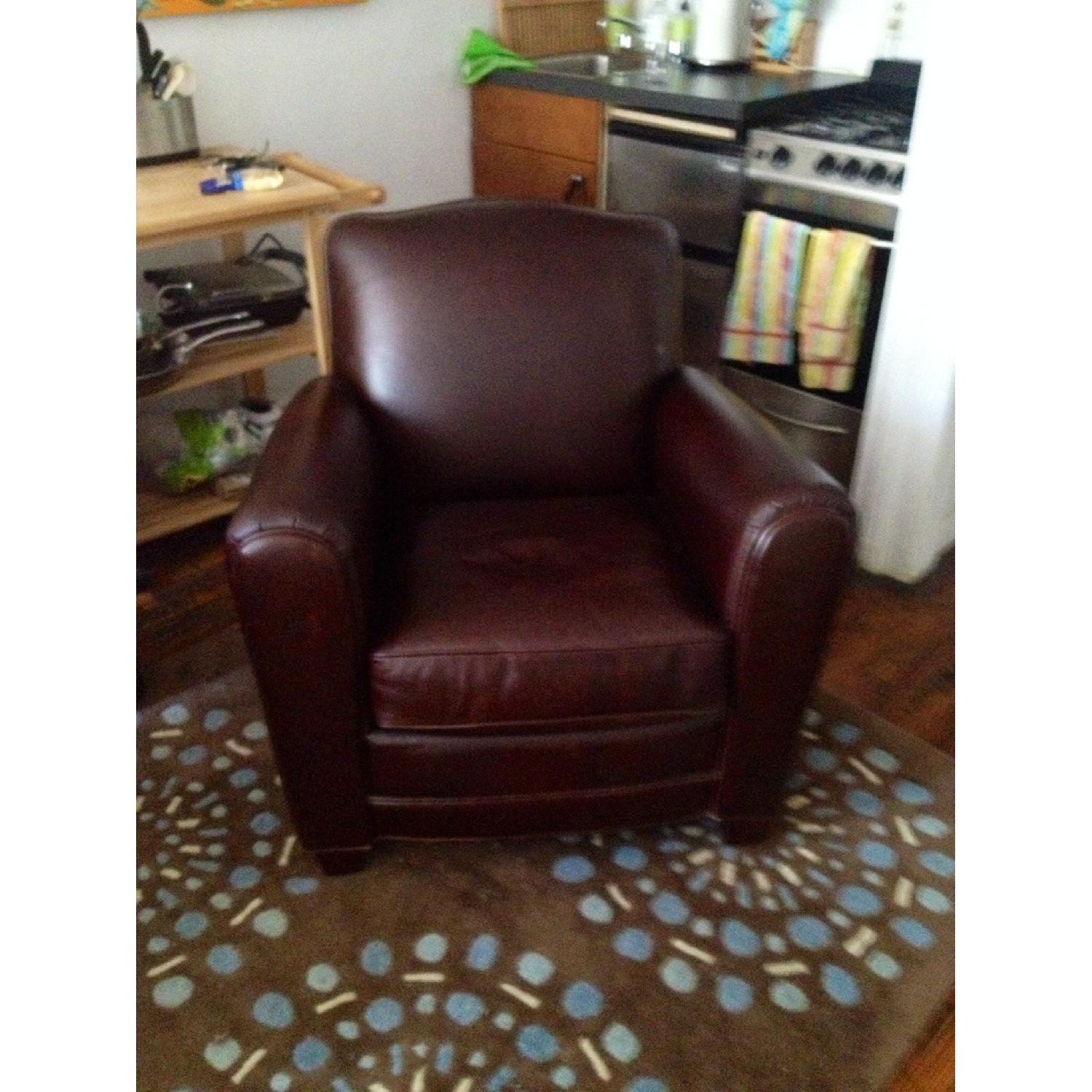 Pottery Barn Leather Brady Chair AptDeco