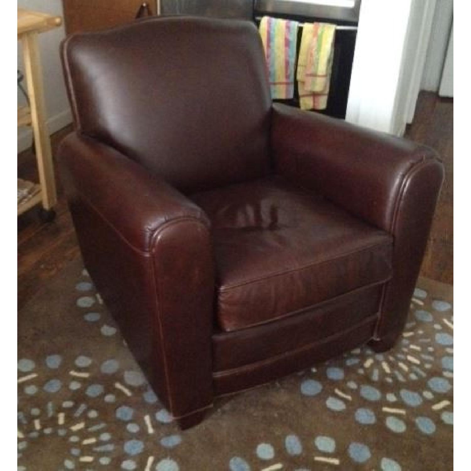 Pottery Barn Leather Brady Chair AptDeco