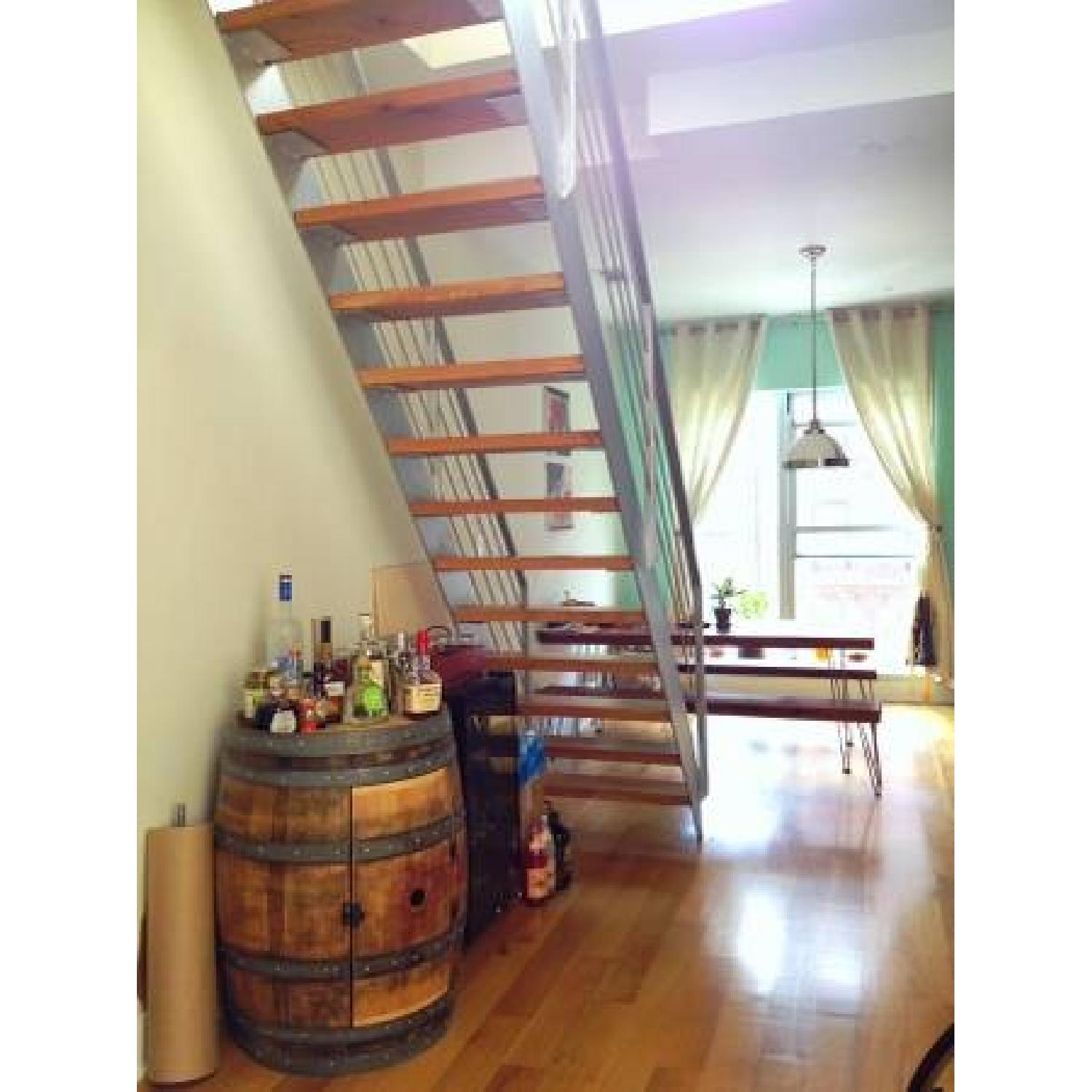 Restration Hardware Chrome/White Pendant Light - image-2