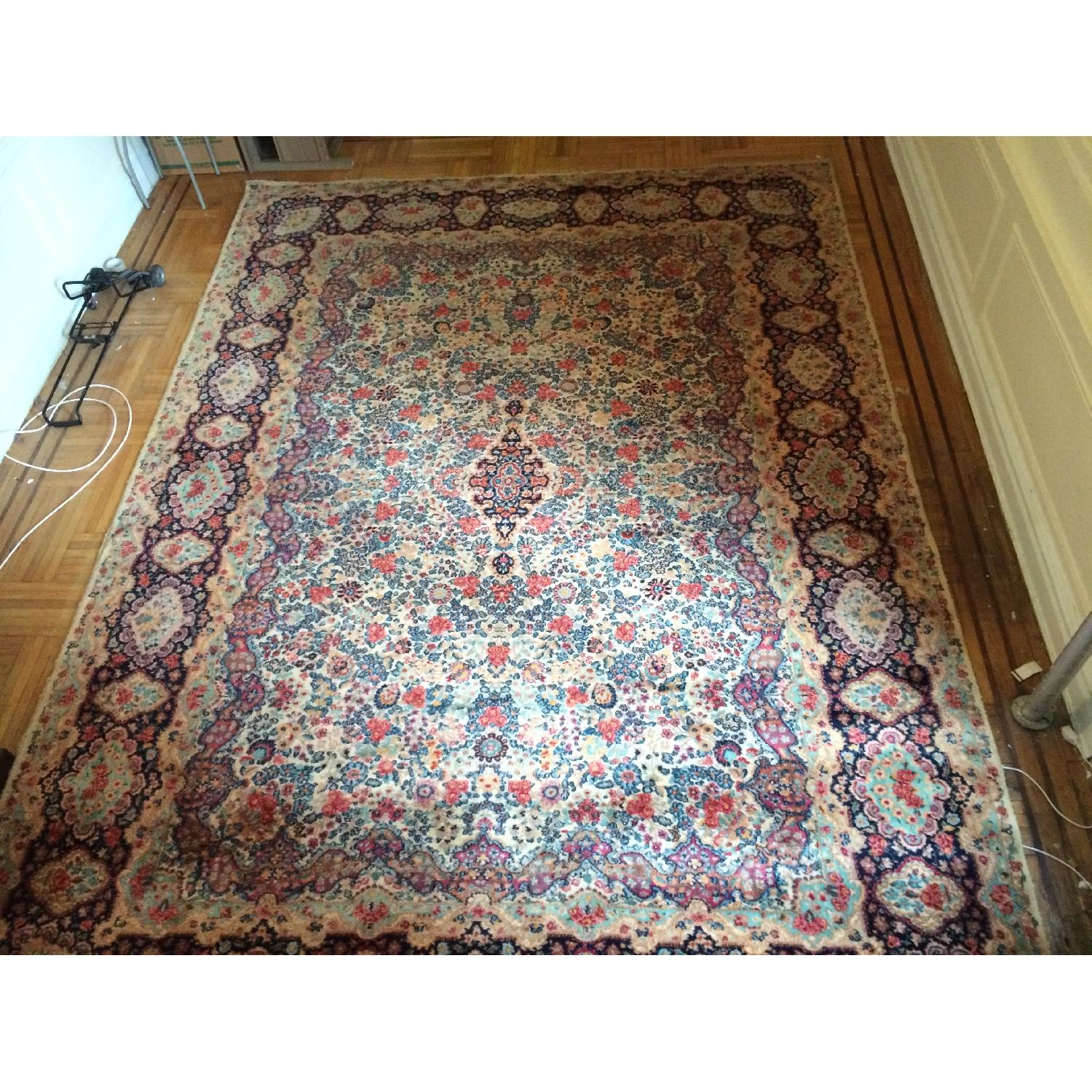 Antique Persian Kashan Rug - image-7
