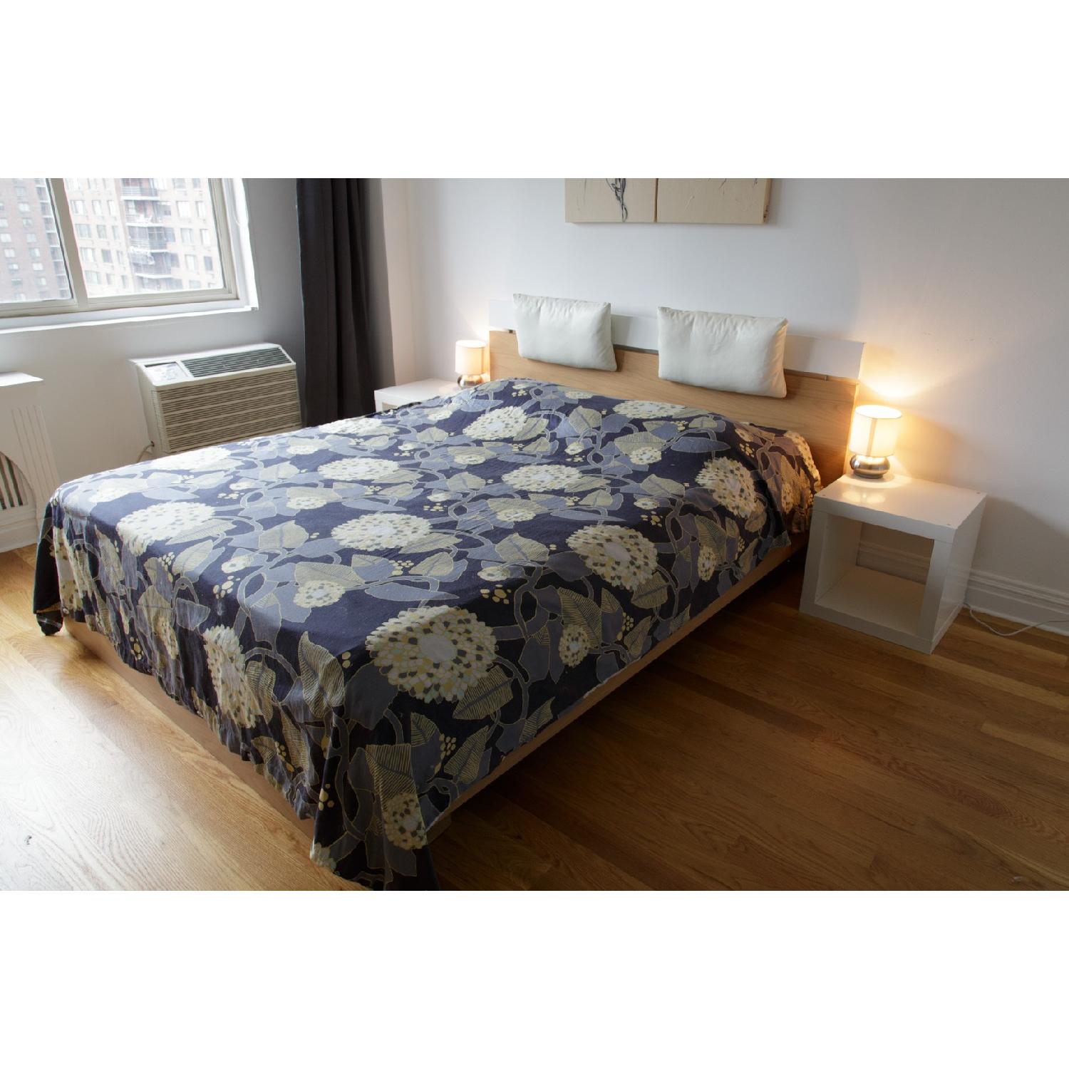 European Queen Sized Wooden Bed Frame and Slats - image-2