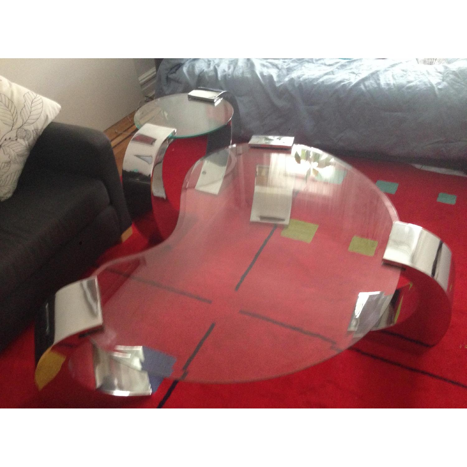 Glass Coffee Table and Side Table Set - image-2