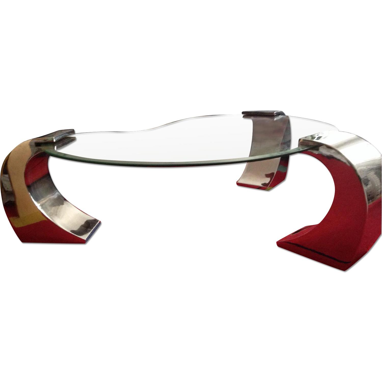 Glass Coffee Table and Side Table Set - image-8