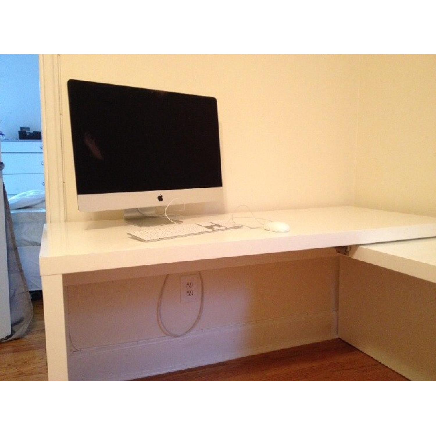Ikea Computer Desk w/ Slide Out Extension - image-1