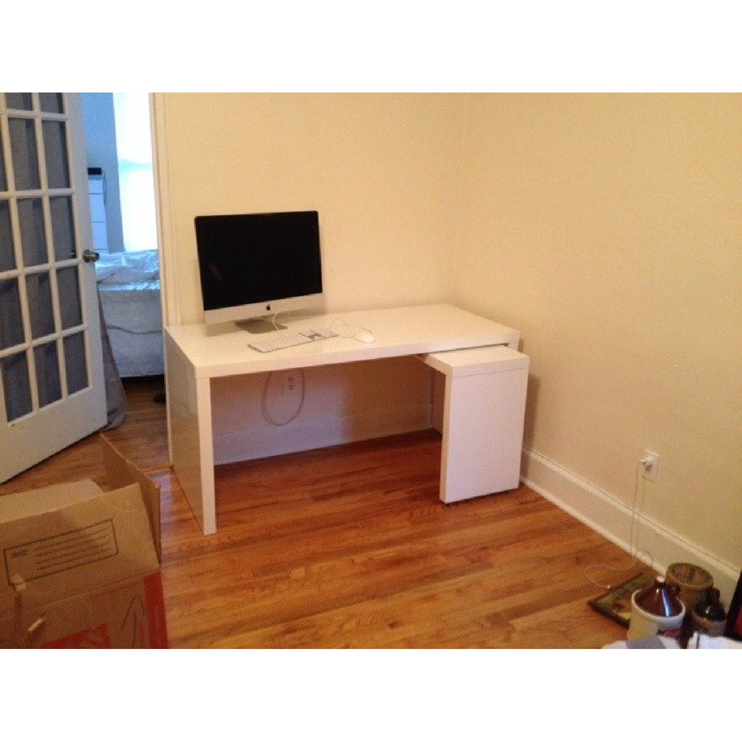 Ikea Computer Desk w/ Slide Out Extension - image-4