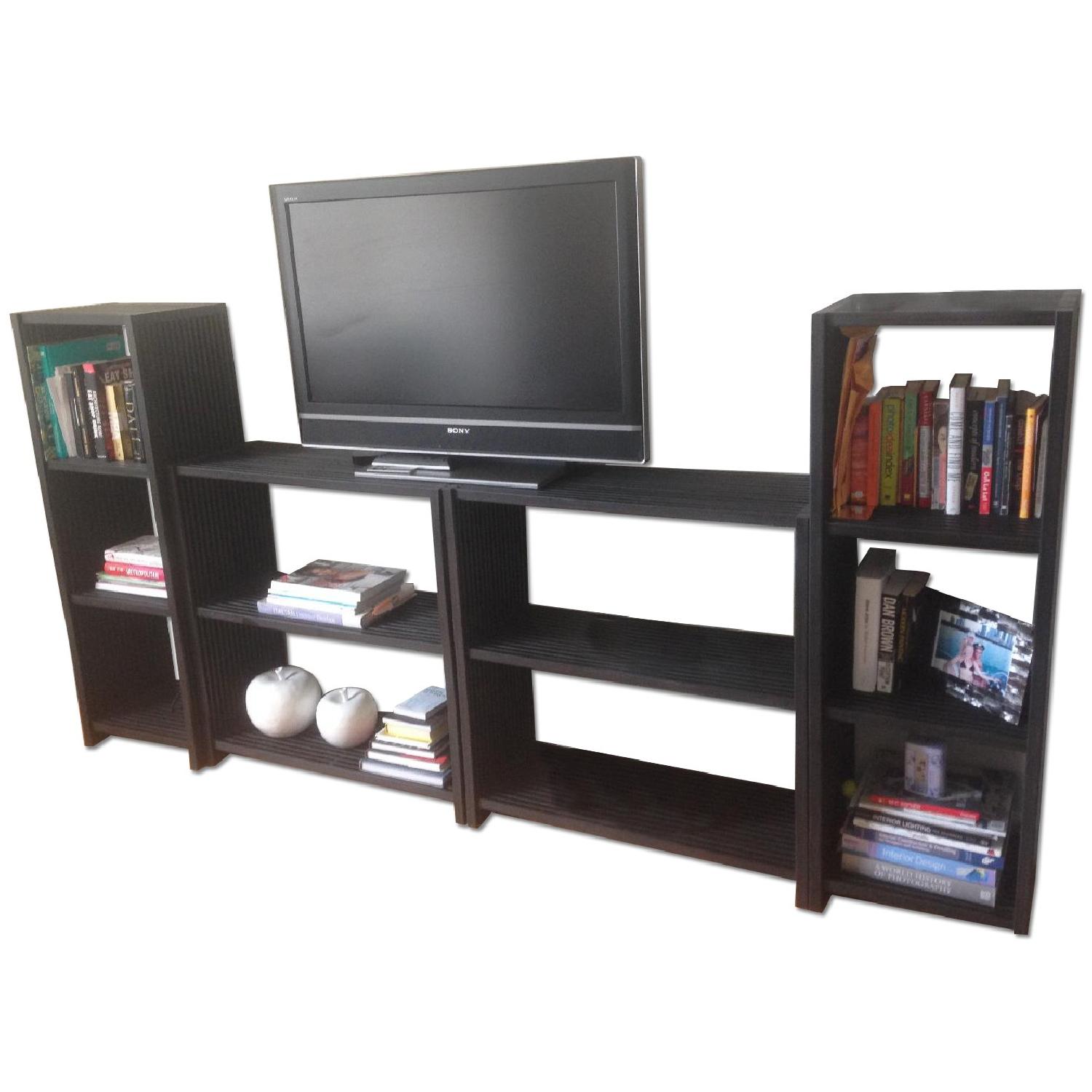 Container Store 4 Bookcases + 2 Side Tables - AptDeco