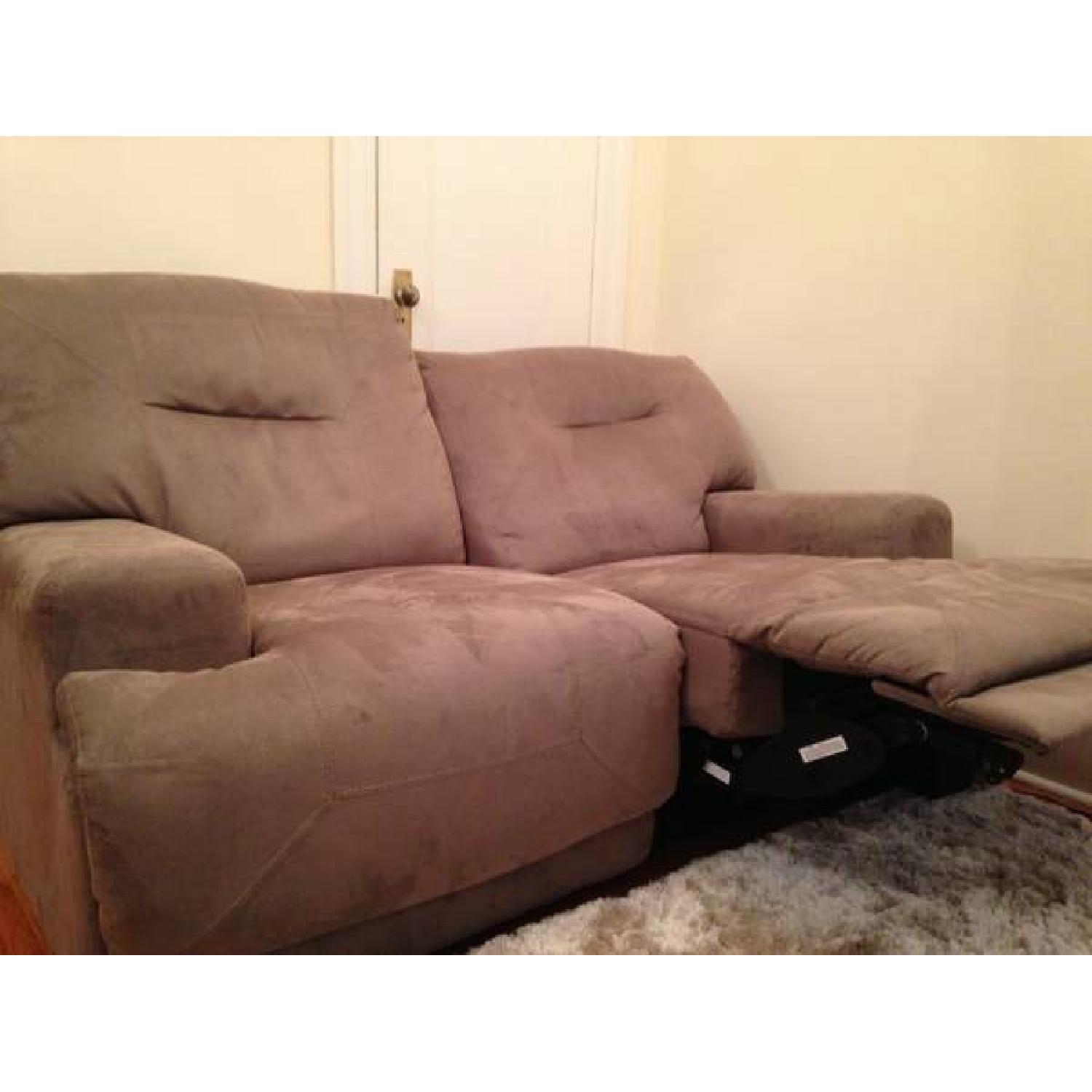Microfiber Reclining Sofa - image-1