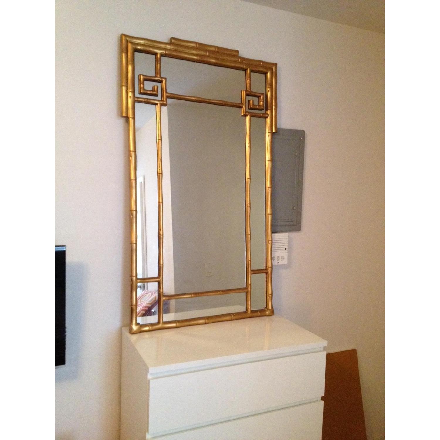 Faux Bamboo Golden Mirror - Greek Key - image-3