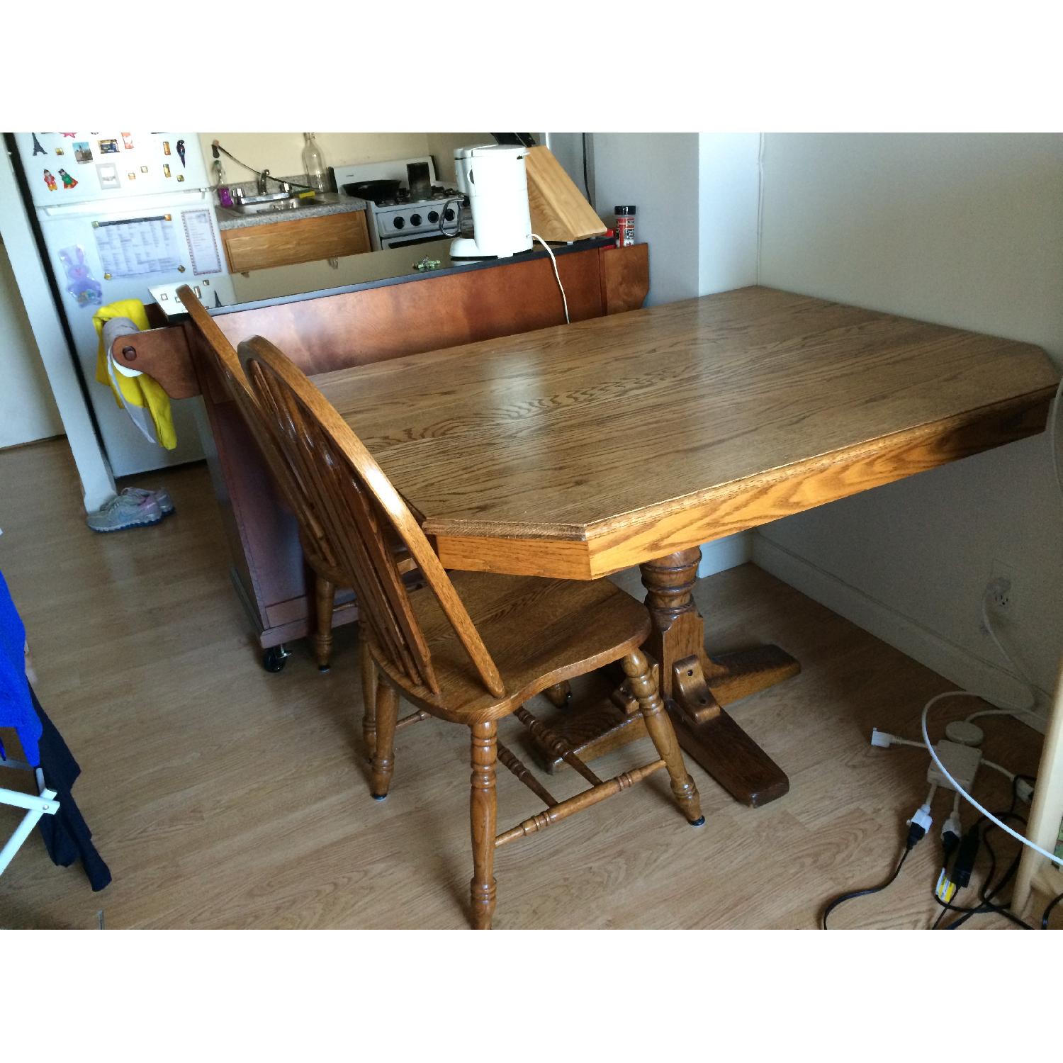 Custome Made Kitchen Table w/ 2 Chairs - image-2