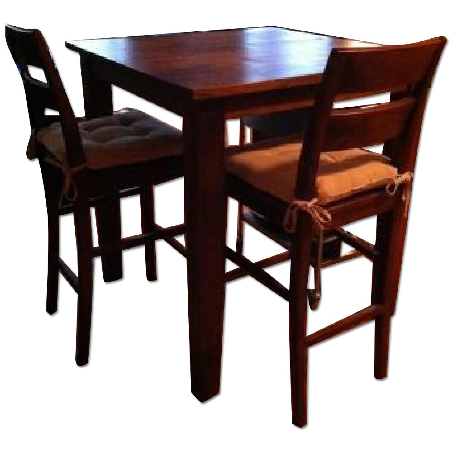 Crate & Barrel Basque High Dining Table and Stools AptDeco