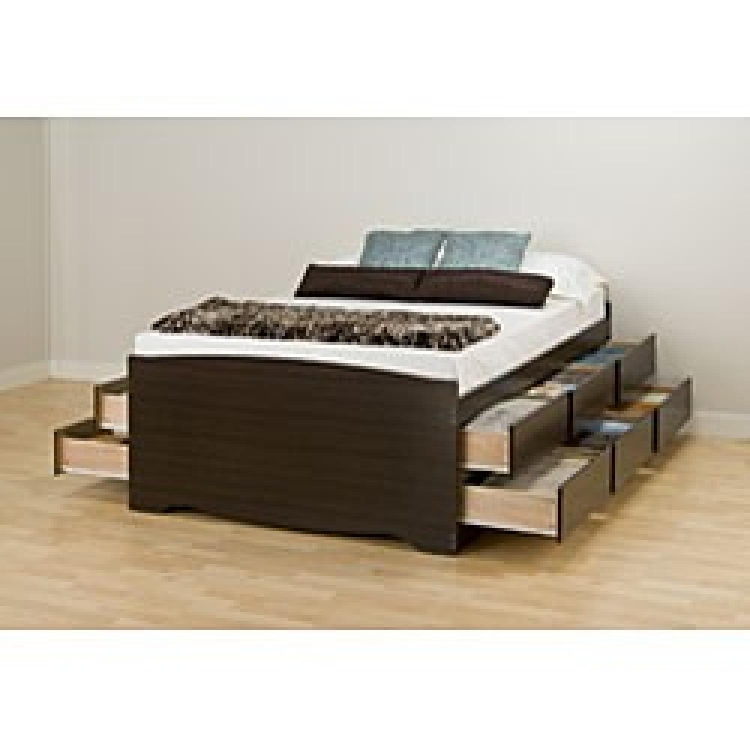 Espresso Tall Full 12-Drawer Captain's Platform Storage Bed - image-2