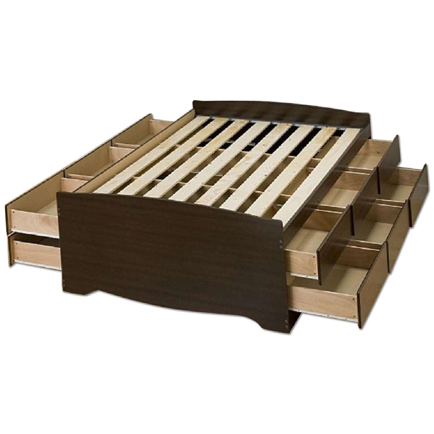 Espresso Tall Full 12-Drawer Captain's Platform Storage Bed - image-0