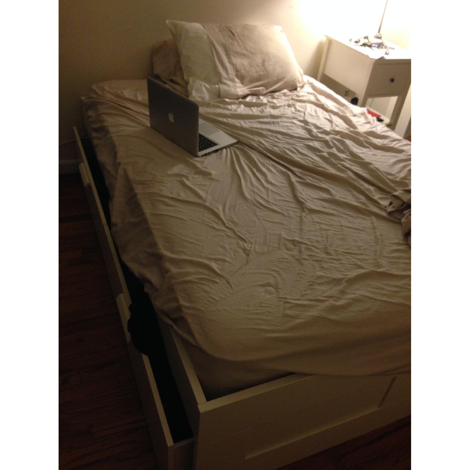 Ikea Full Size Bed Frame w/ Drawers - image-2