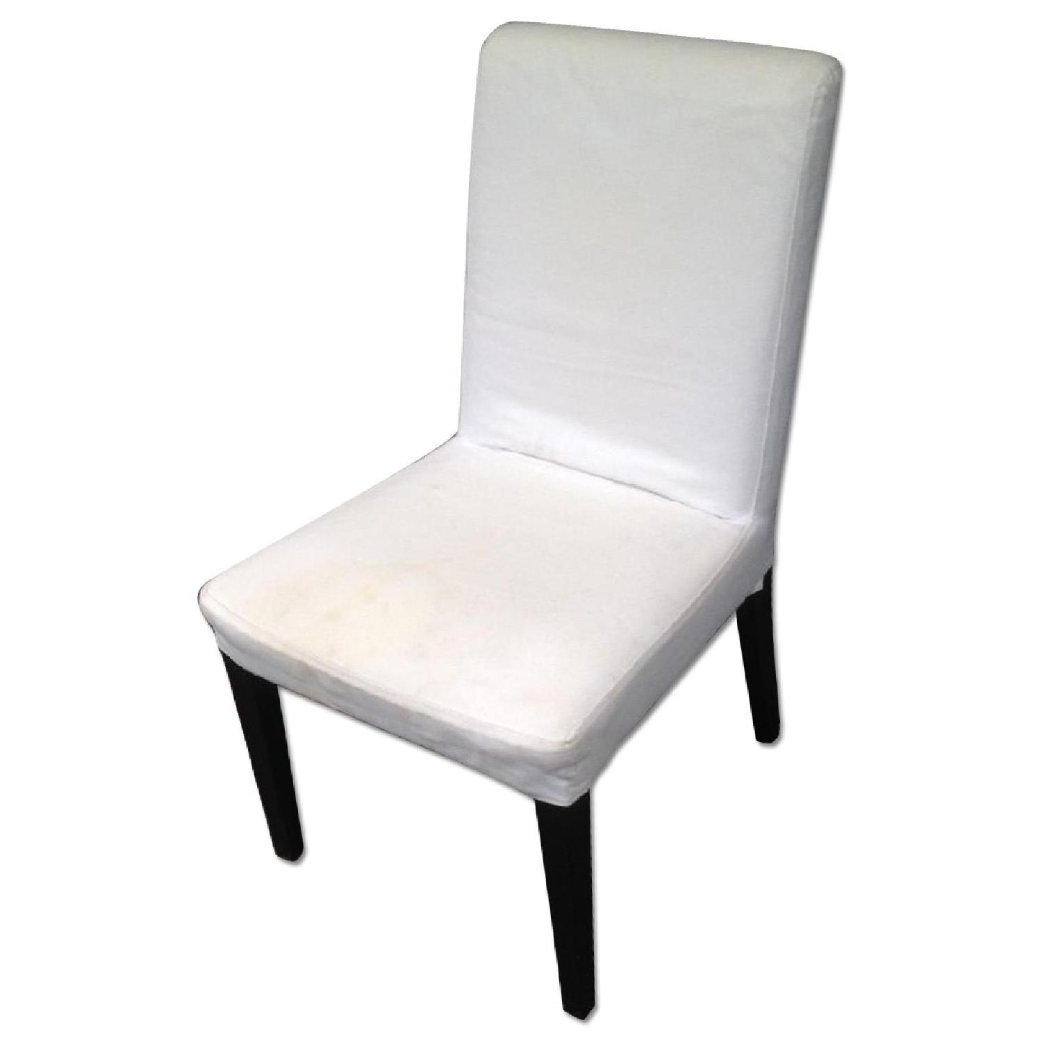 Ikea White Dining Chairs Set of 4 AptDeco
