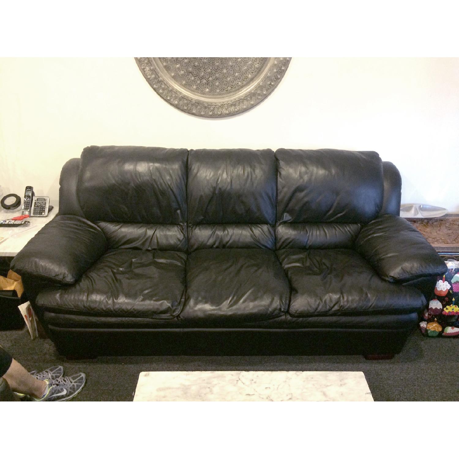 Westhampton Leather Couch - image-1