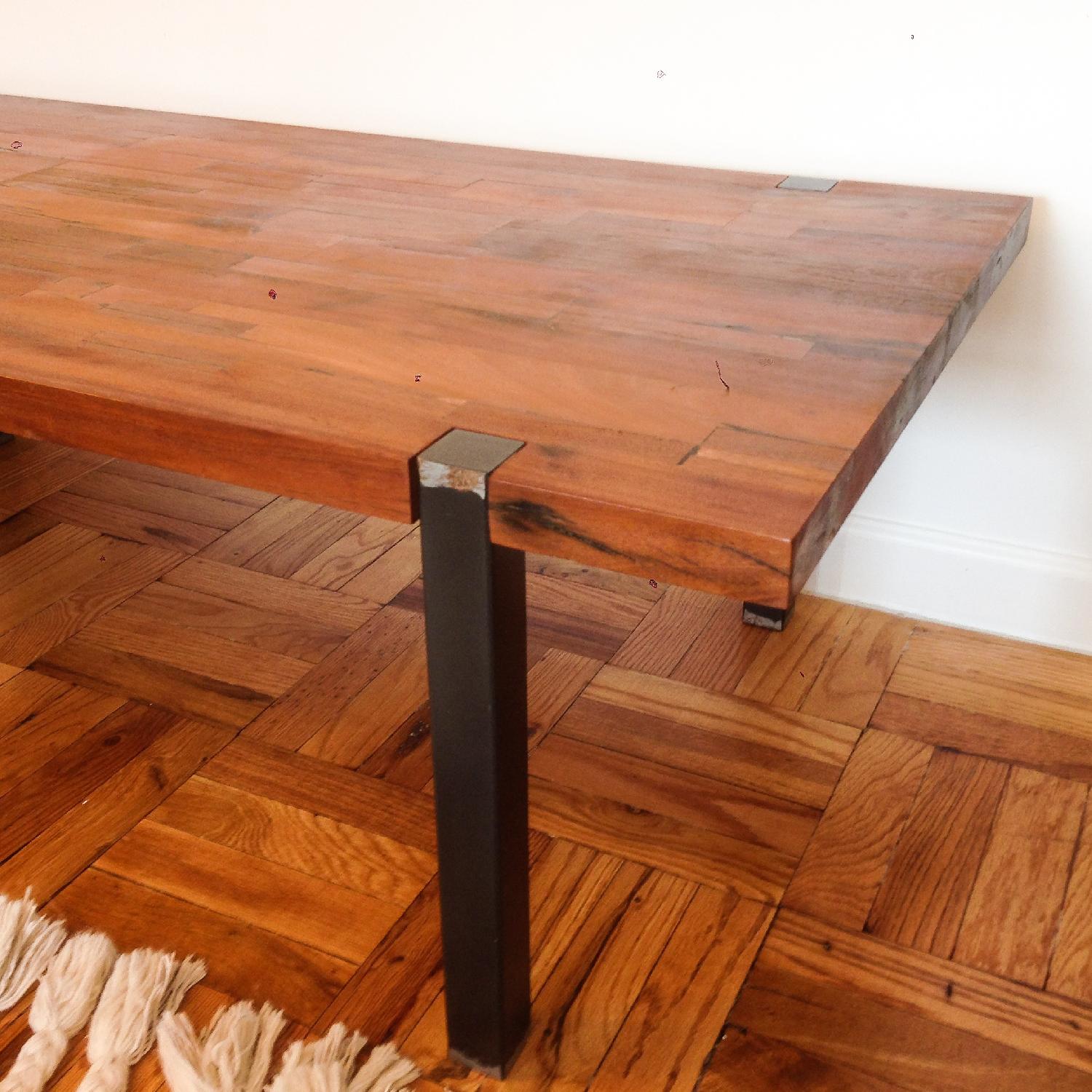 View of CB2 Bengal Industrial Coffee Table - Reclaimed Saal Wood - AptDeco