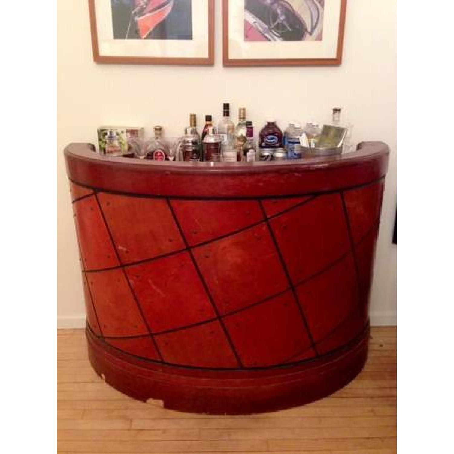 Vintage Art Deco Wooden Dry Bar AptDeco