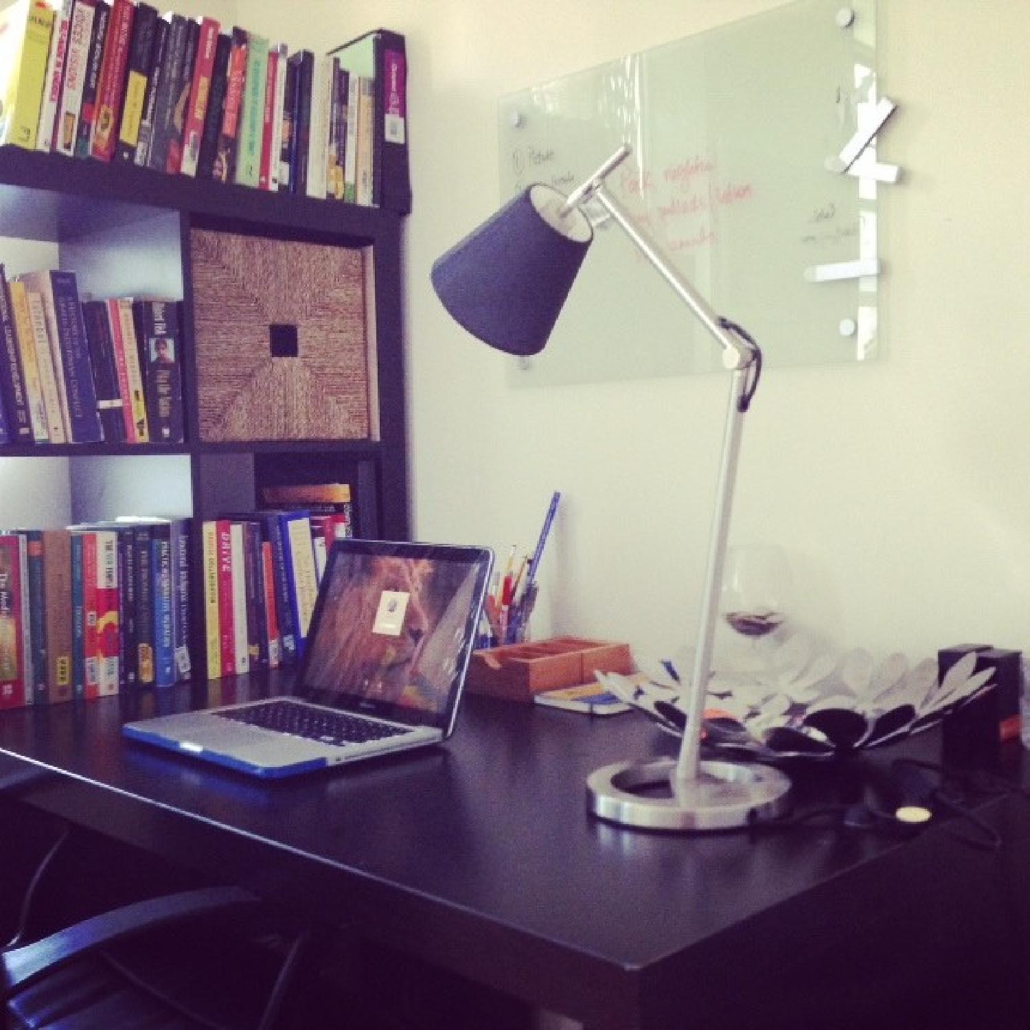 Ikea Expedit Desk and Bookcase Cube Display and chair - image-4