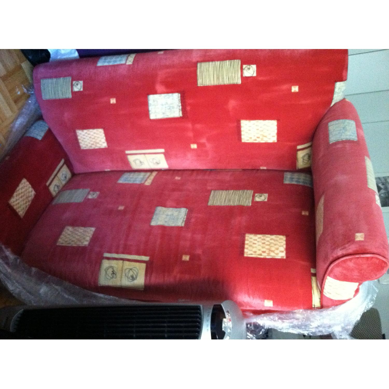 Red Velvet Settee - image-1