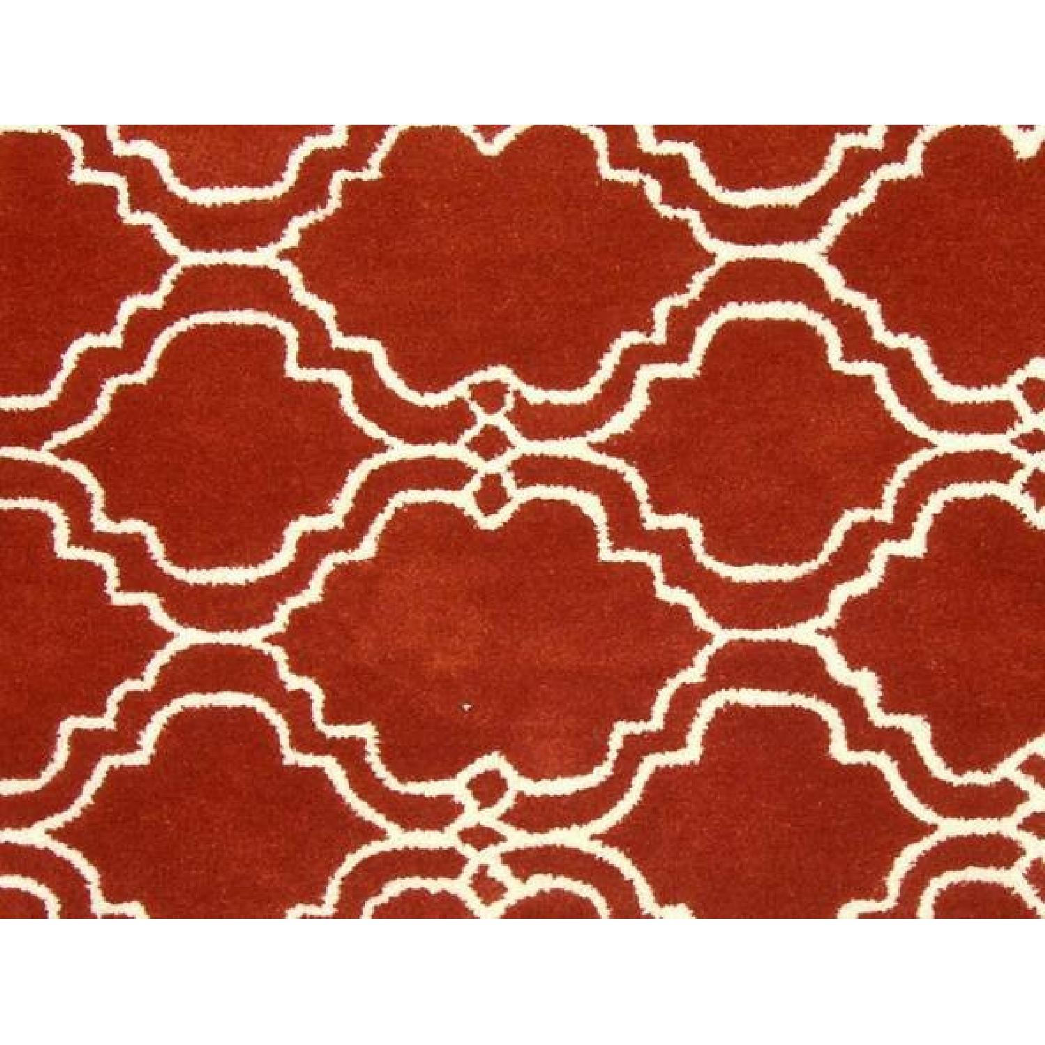 Scroll Work Pattern Rug Persion Rug w/ Scroll Pattern - AptDeco