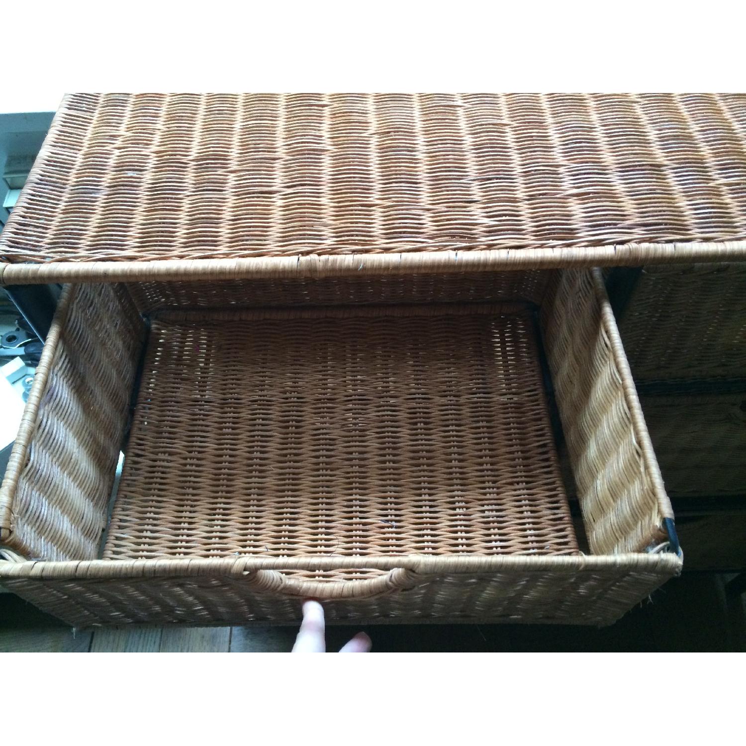 Southern Enterprises Inc. Black Metal Frame w/ Wicker Drawers - image-4