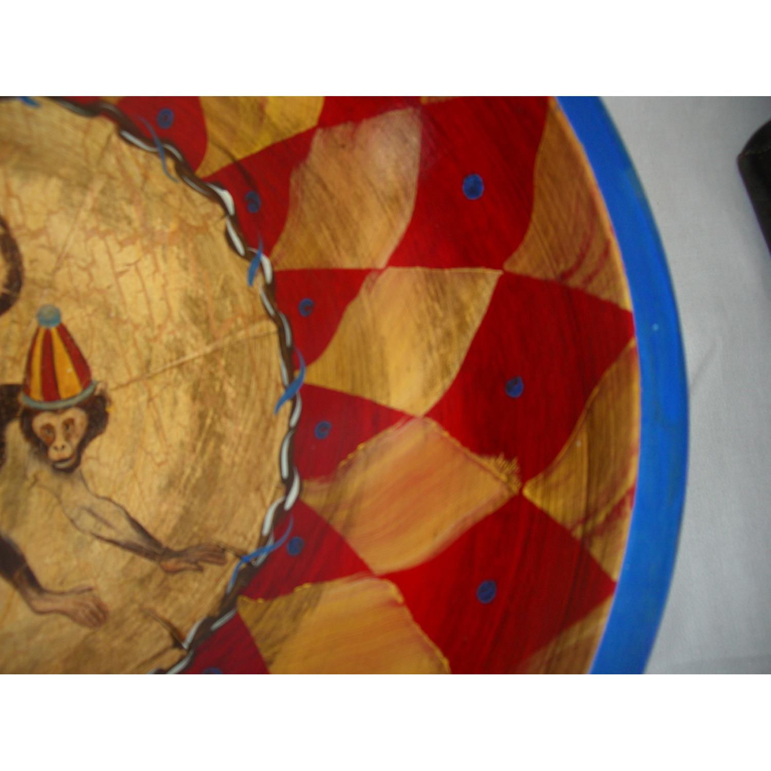 Paul M. Decorative Hand Painted Wooden Bowl - image-1