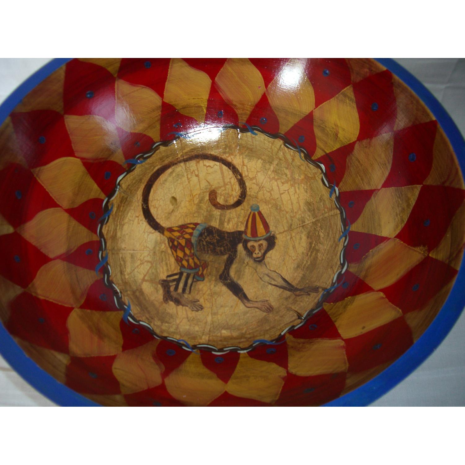 Paul M. Decorative Hand Painted Wooden Bowl - image-2