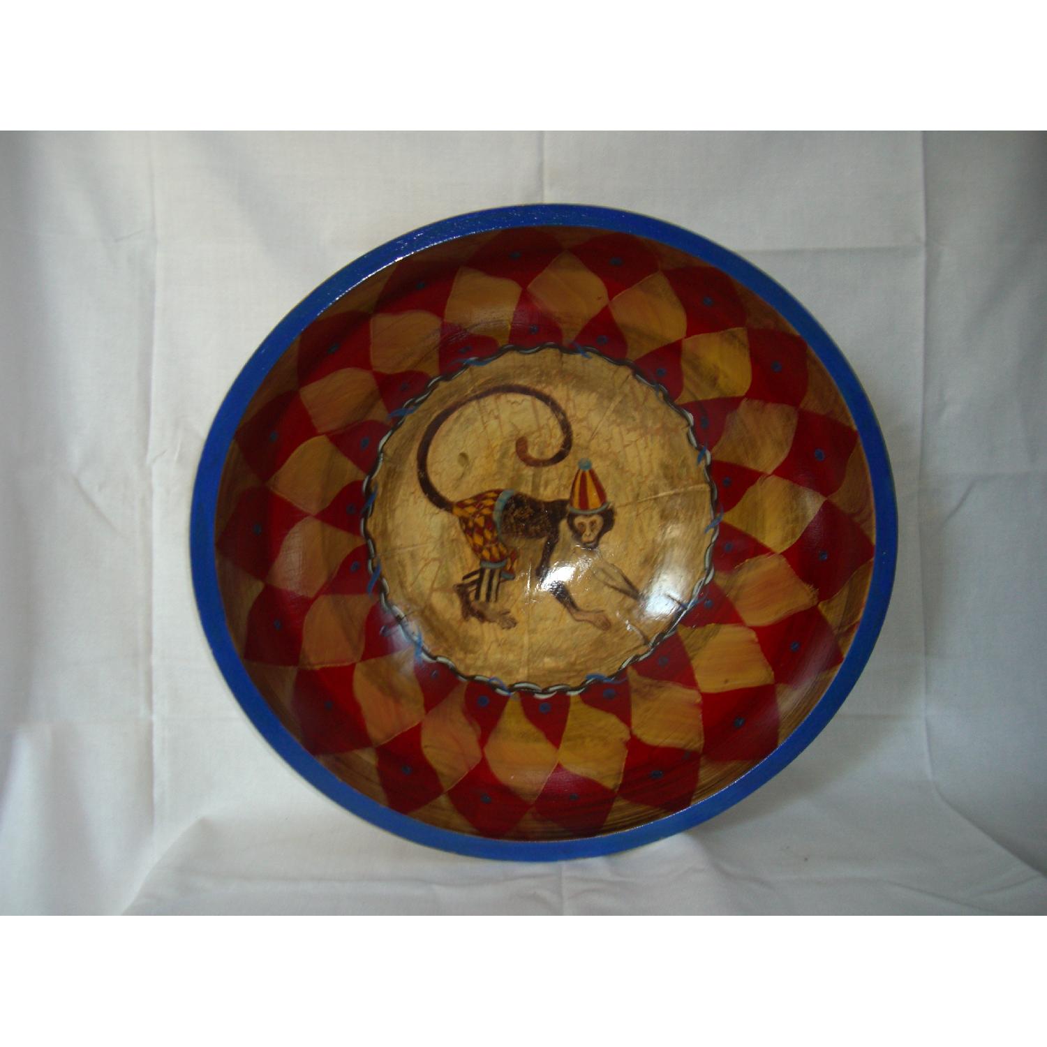 Paul M. Decorative Hand Painted Wooden Bowl - image-4
