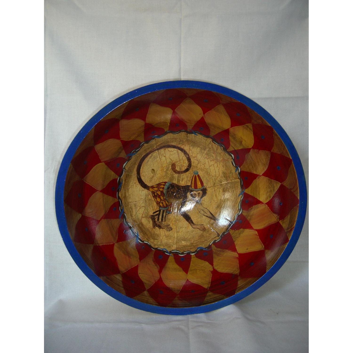 Paul M. Decorative Hand Painted Wooden Bowl - image-5