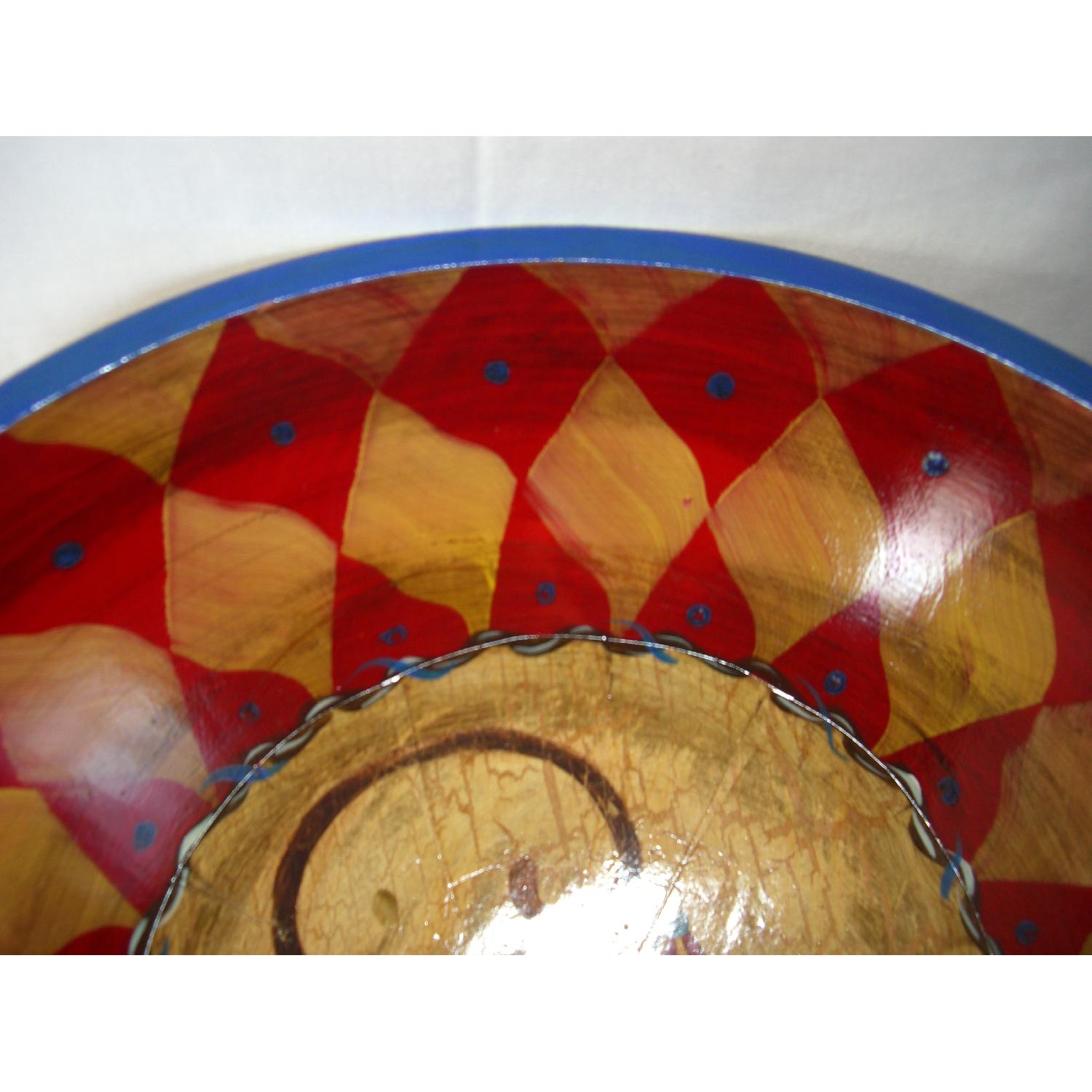 Paul M. Decorative Hand Painted Wooden Bowl - image-7