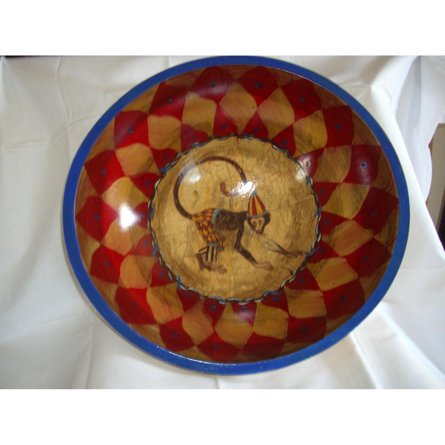 Paul M. Decorative Hand Painted Wooden Bowl - image-11