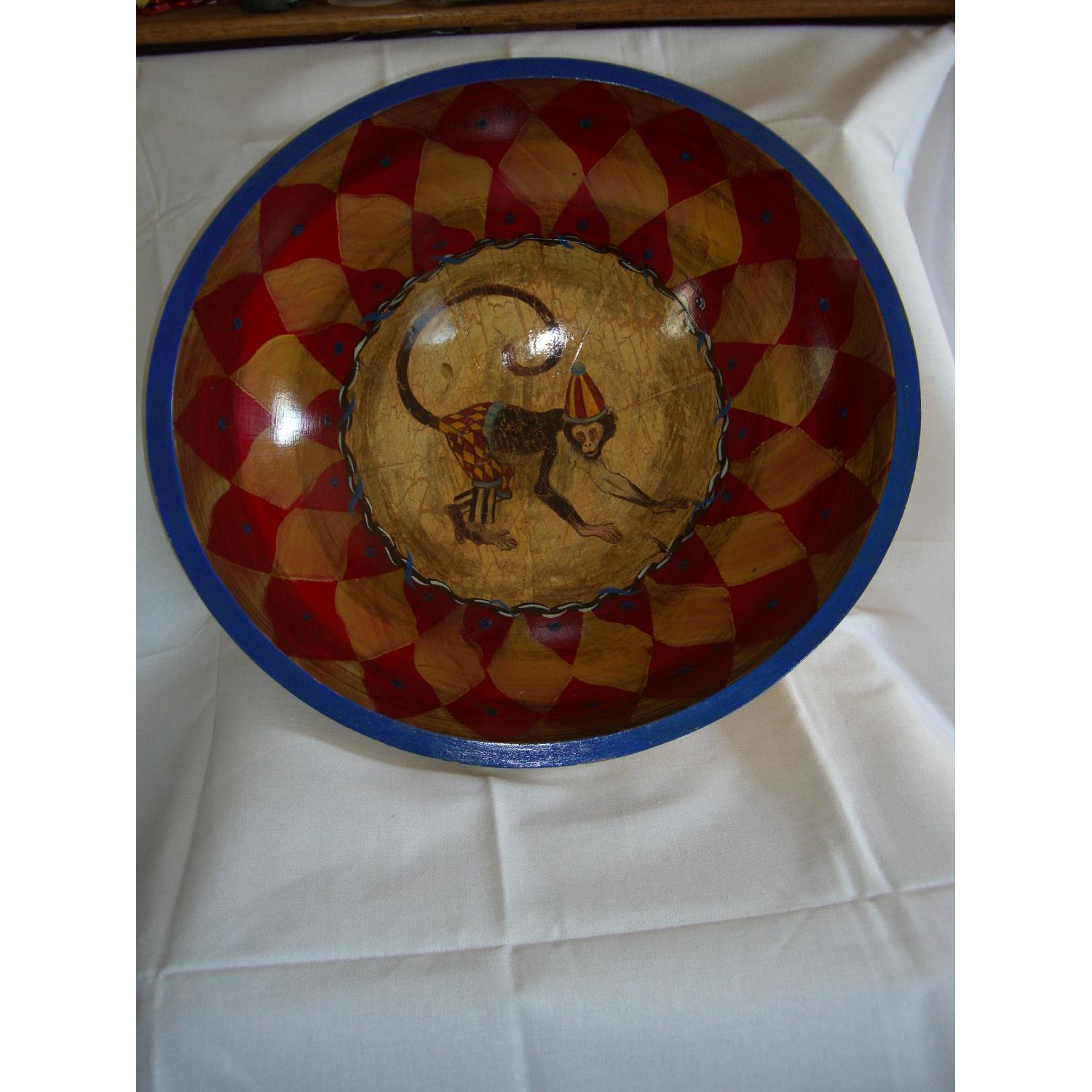 Paul M. Decorative Hand Painted Wooden Bowl - image-12