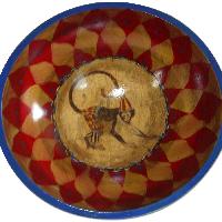 Paul M. Decorative Hand Painted Wooden Bowl