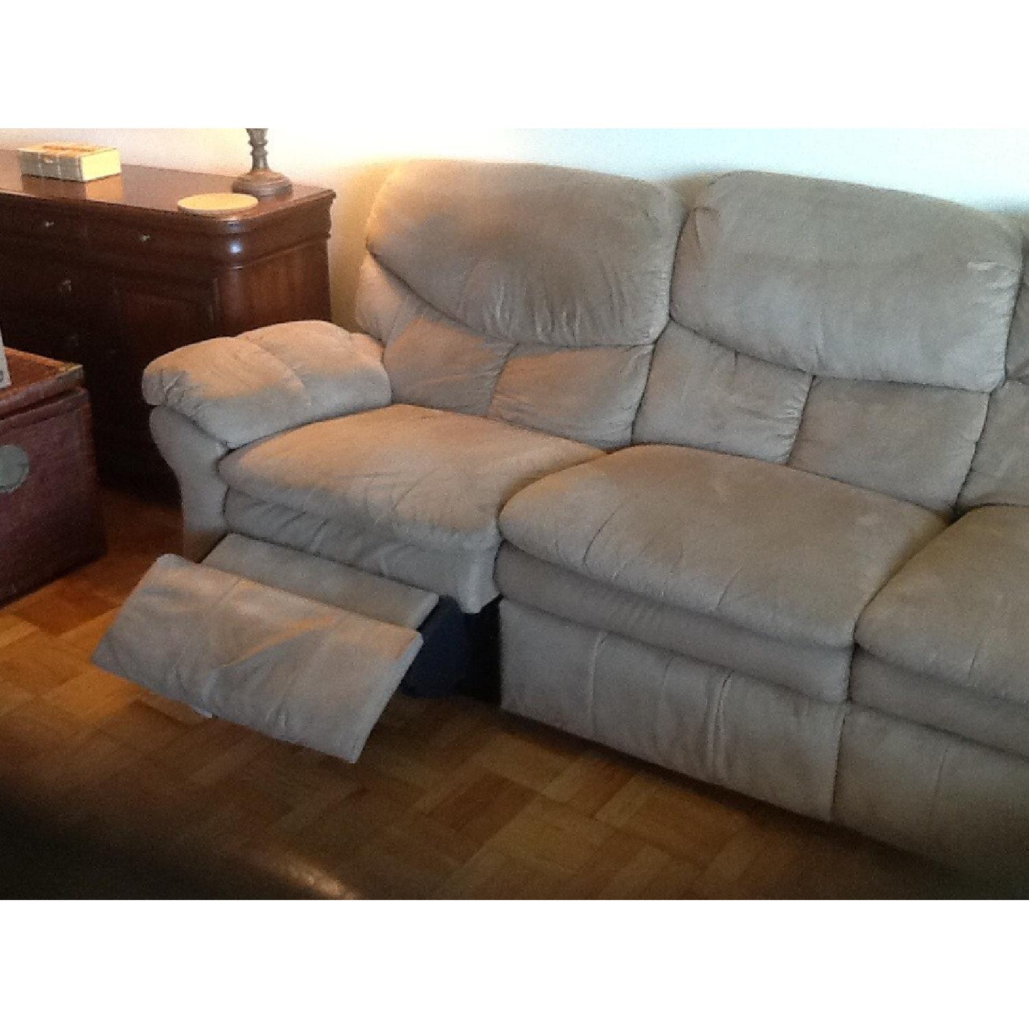 Raymour & Flanigan Sectional Corner Sofa w/ Recliner - image-3