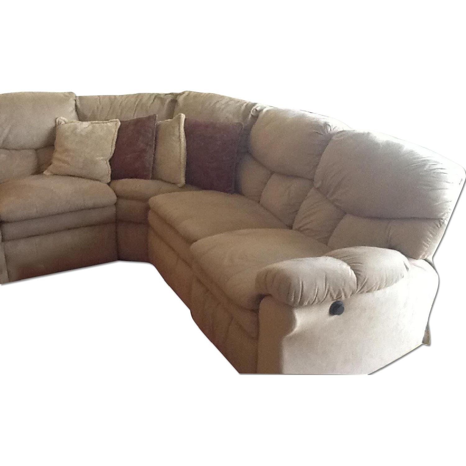 Raymour & Flanigan Sectional Corner Sofa w/ Recliner - image-0