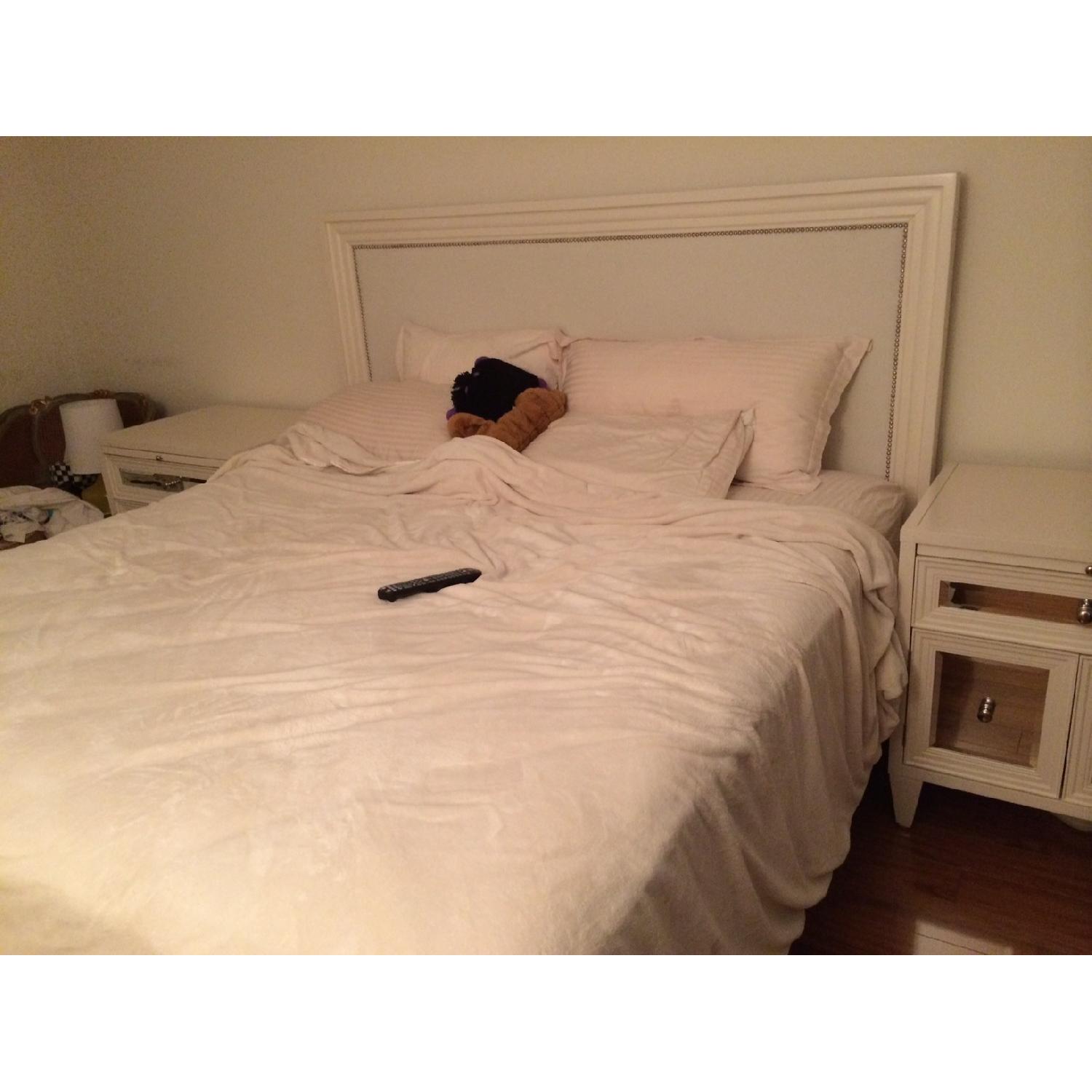 Z Gallerie King Size Concerto Bed + Headboard - image-2