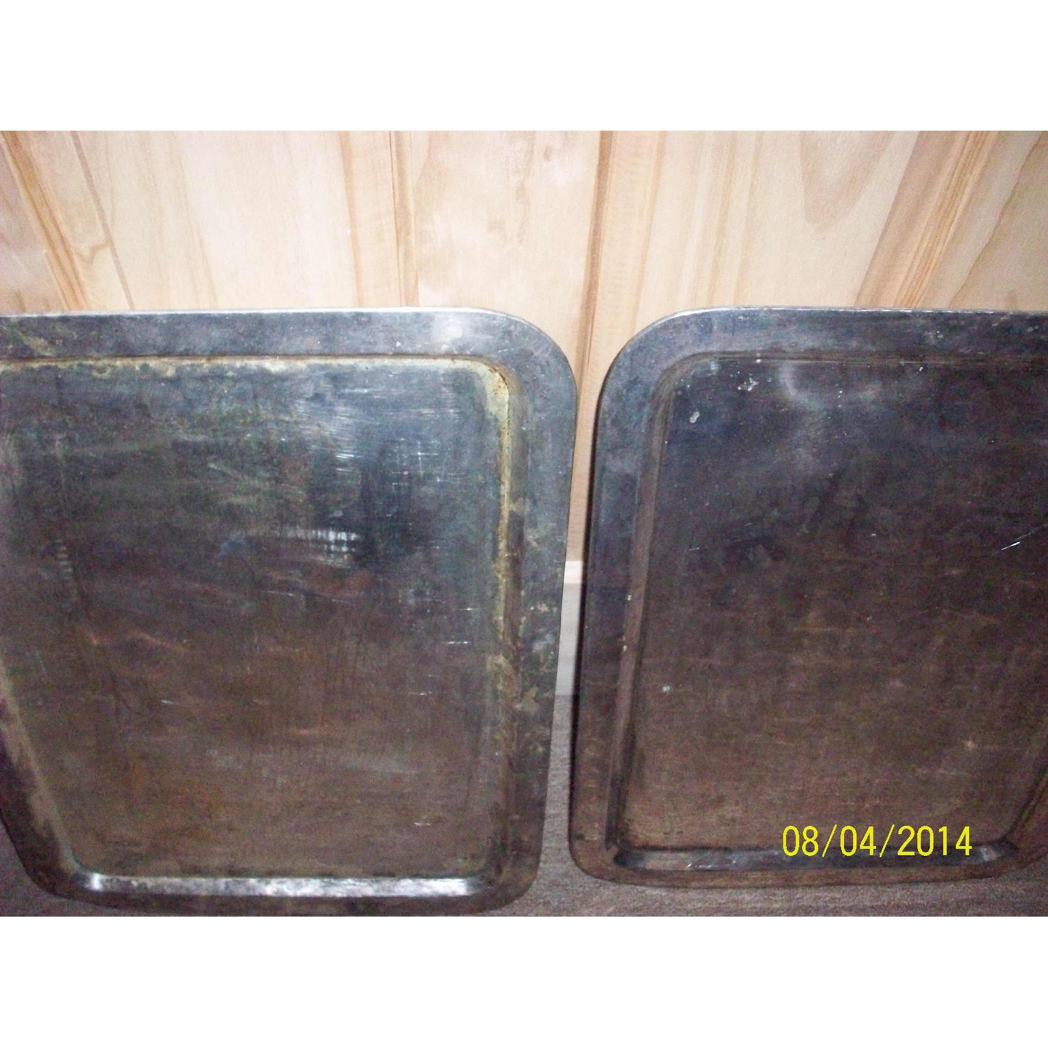 Vintage Ralph Lauren Silver Plated Serving Tray Set - image-1