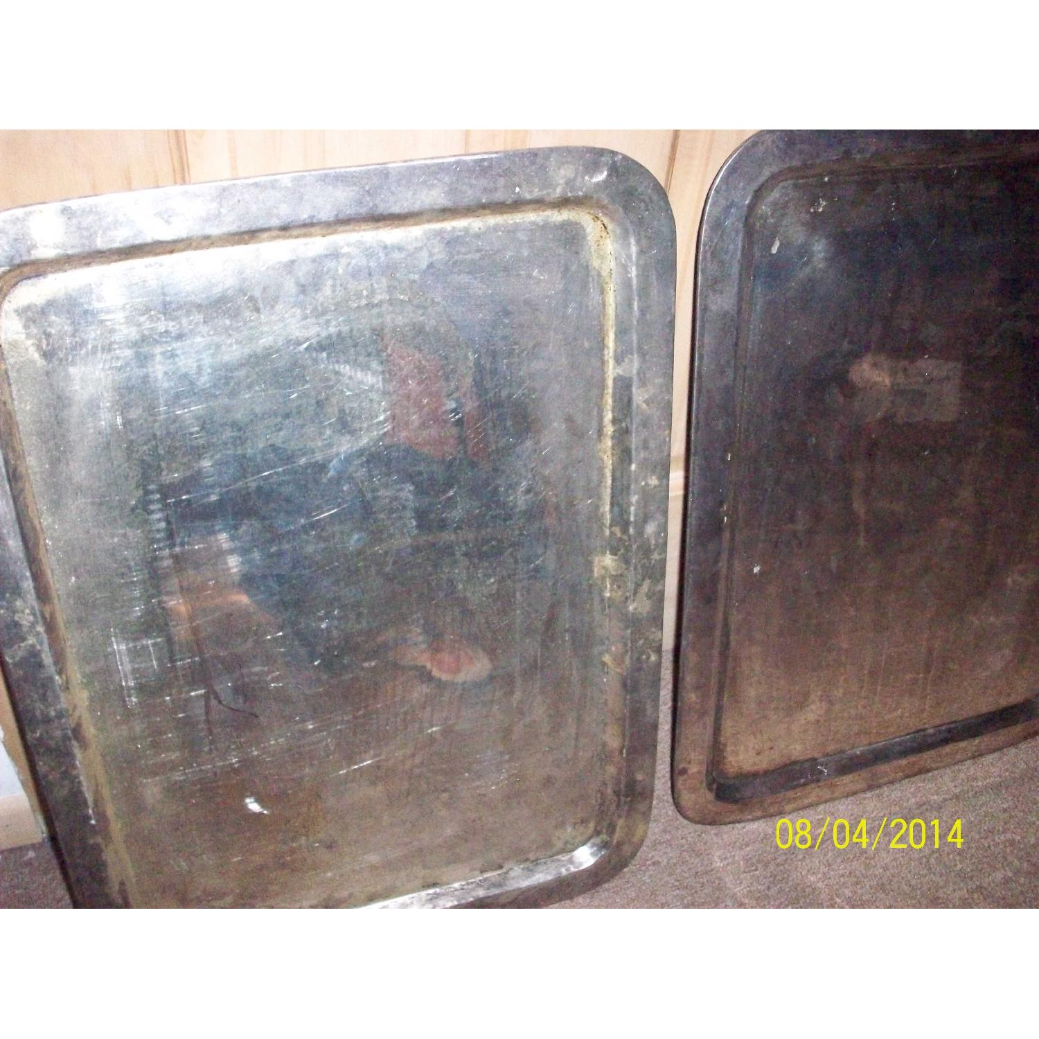 Vintage Ralph Lauren Silver Plated Serving Tray Set - image-2