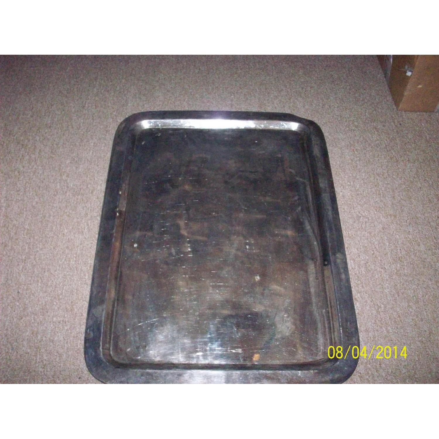 Vintage Ralph Lauren Silver Plated Serving Tray Set - image-3