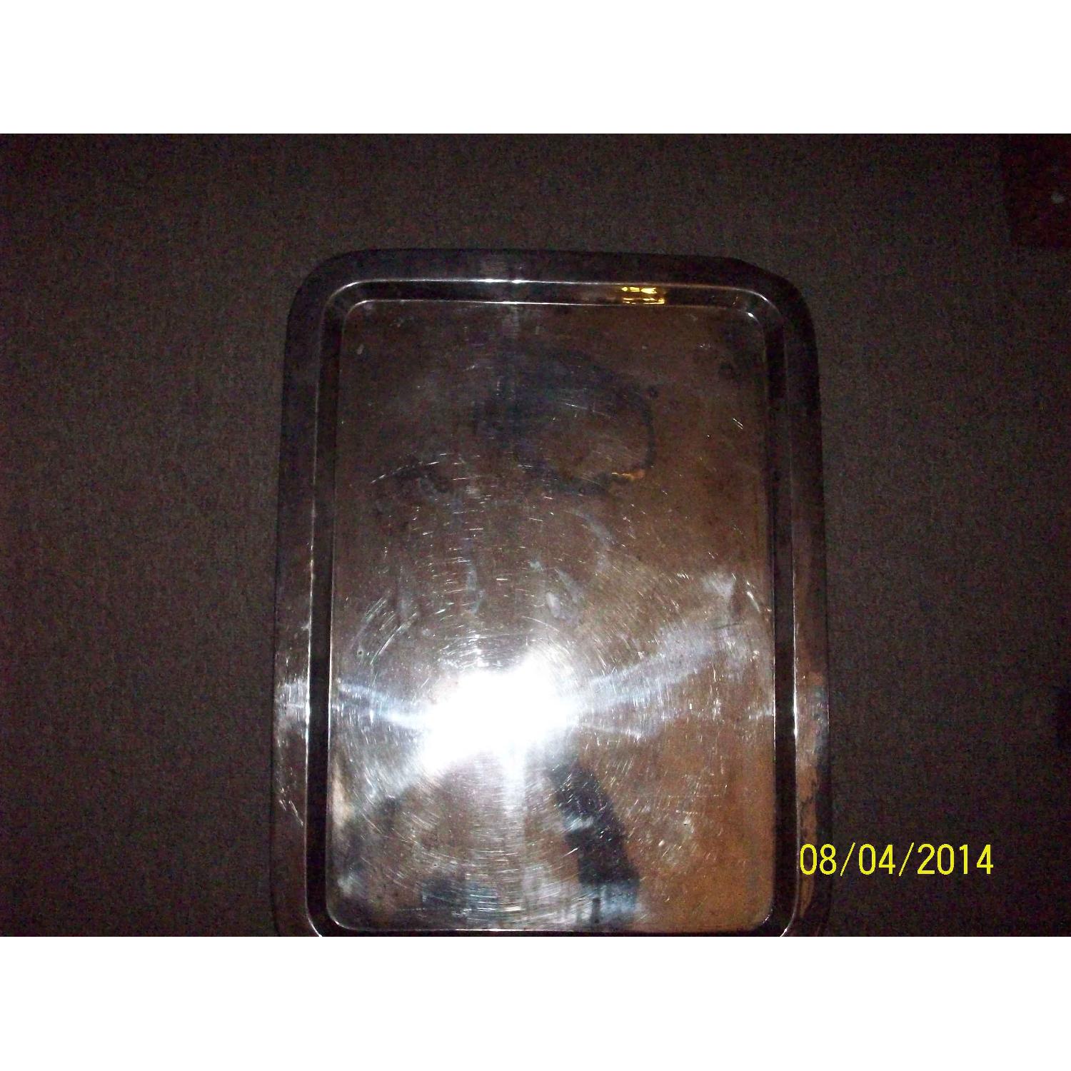 Vintage Ralph Lauren Silver Plated Serving Tray Set - image-4