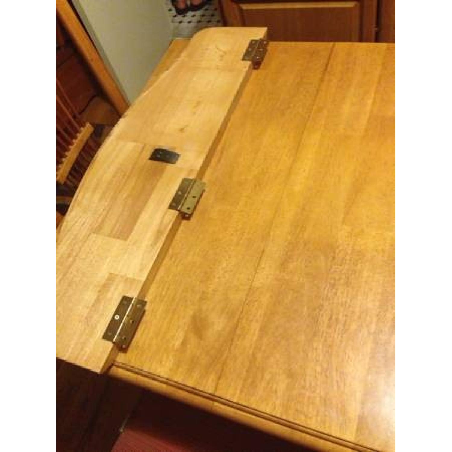 Solid Oak Dining Room Table w/ 4 Chairs - image-2