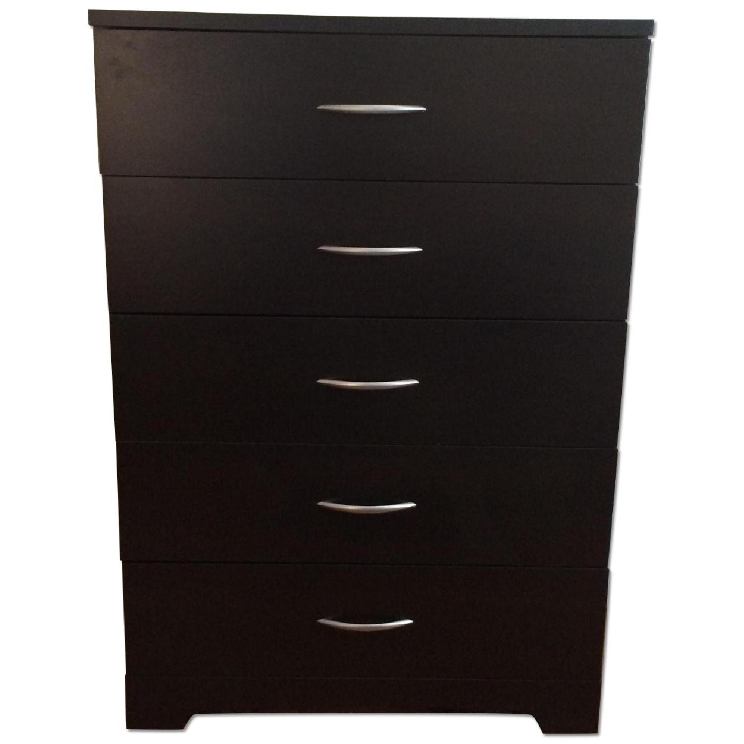 South Shore Soho Collection Chocolate 5 Drawer Chest Aptdeco