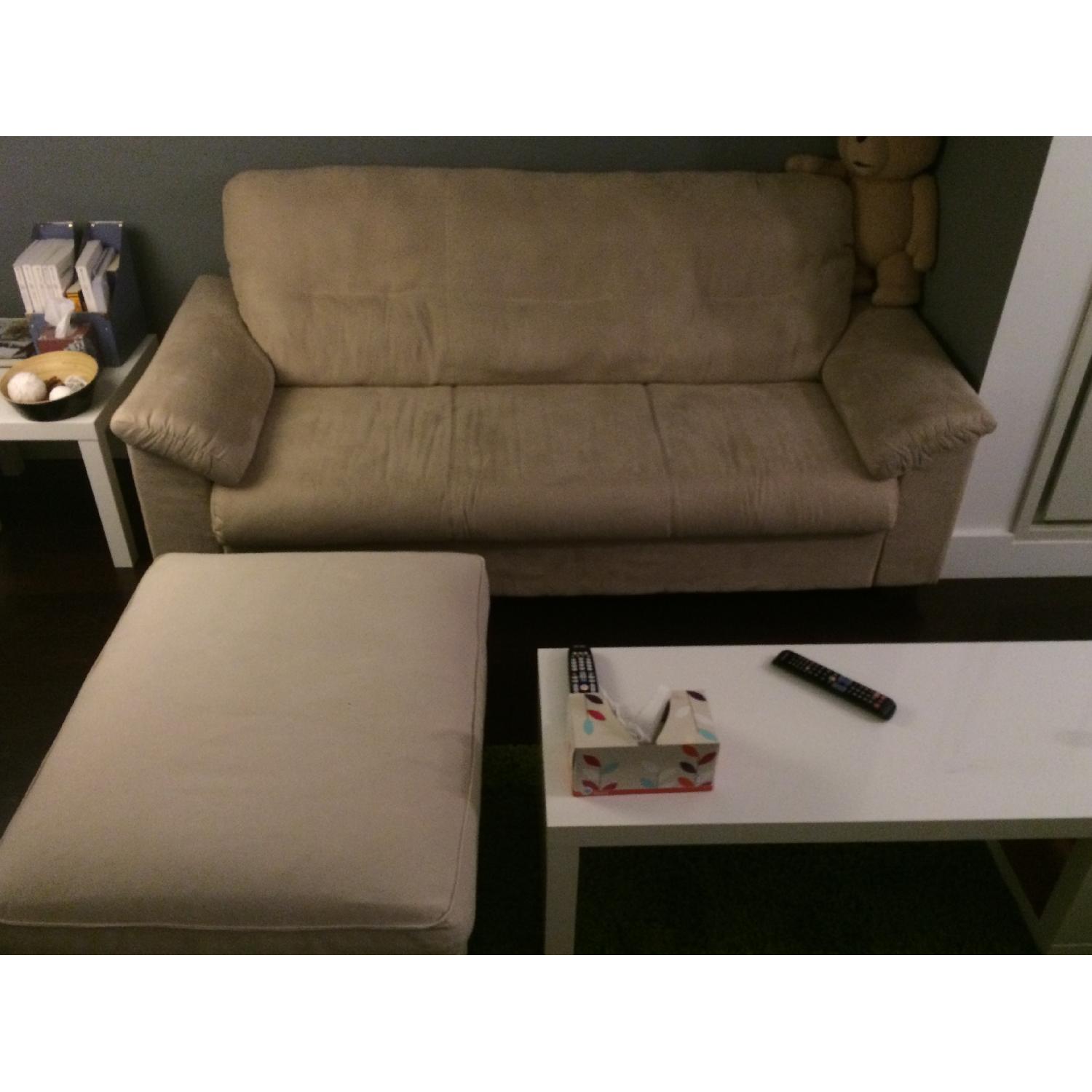 Ikea Sofa + Ottoman - image-1